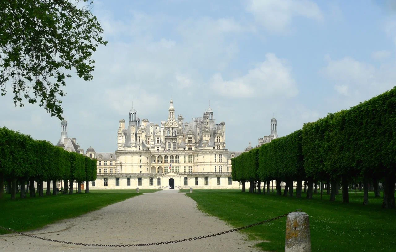 our first view of the chateau de chambord