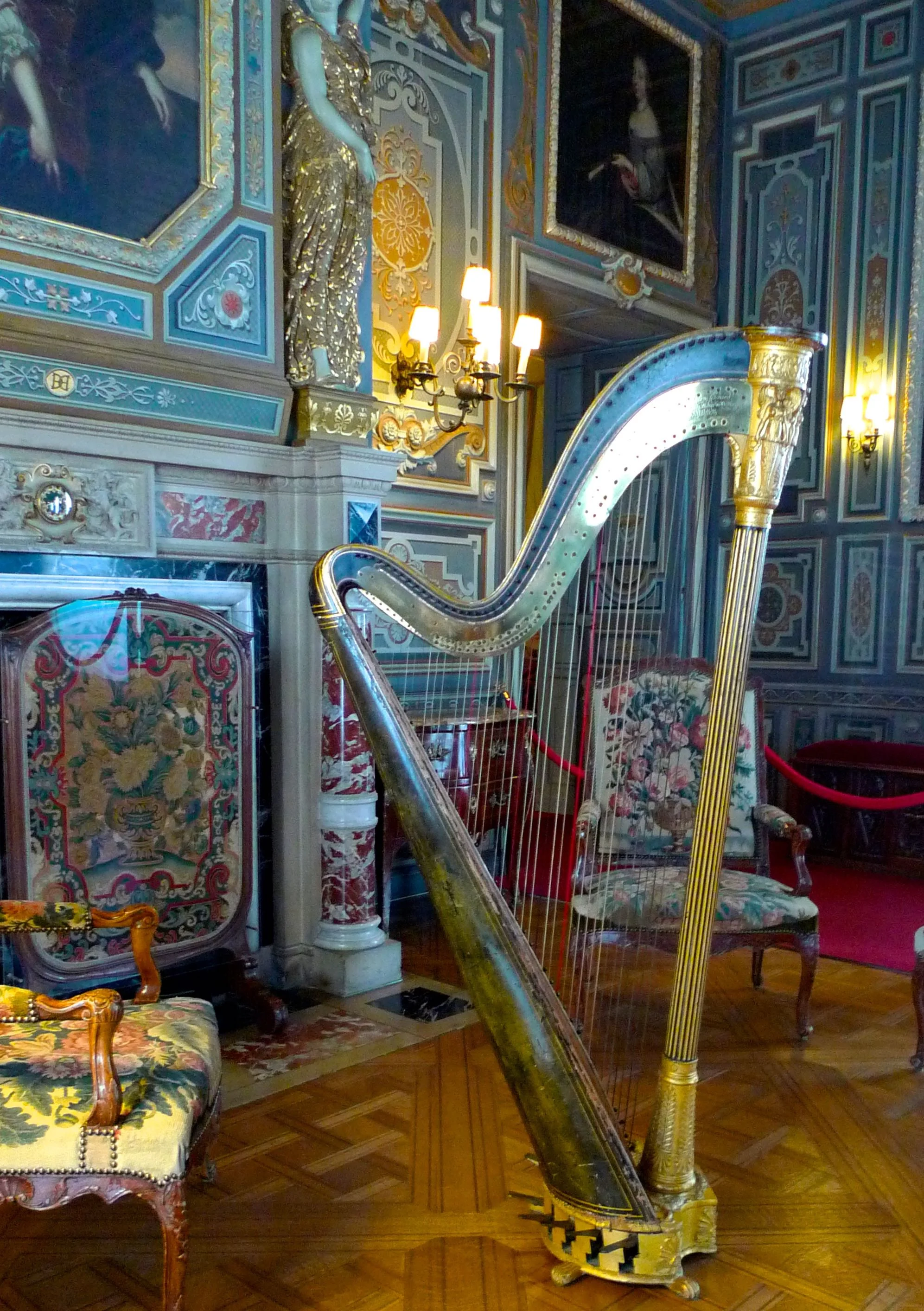 Opulence galore and with a harp too