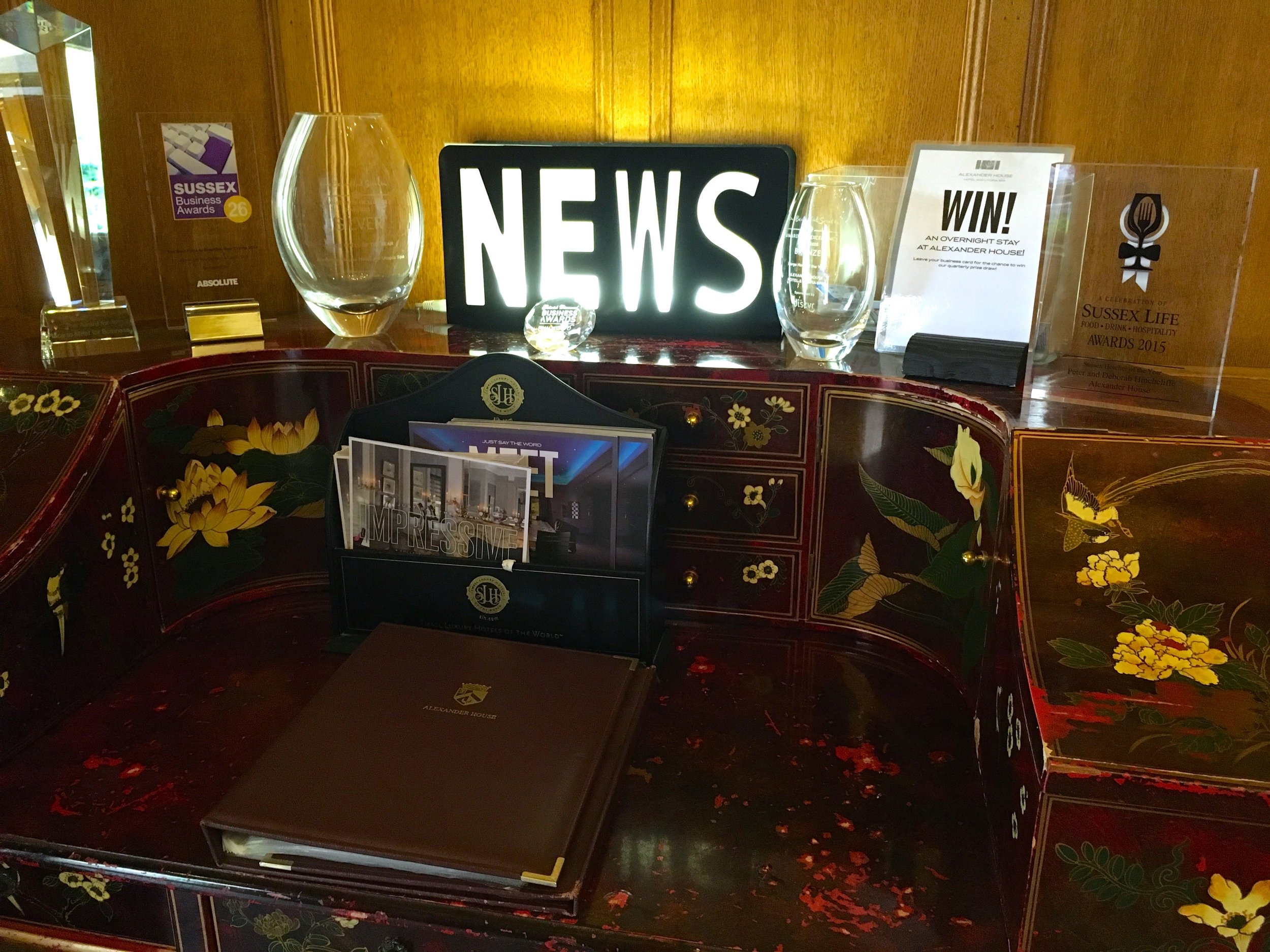 A desk fit for a concierge