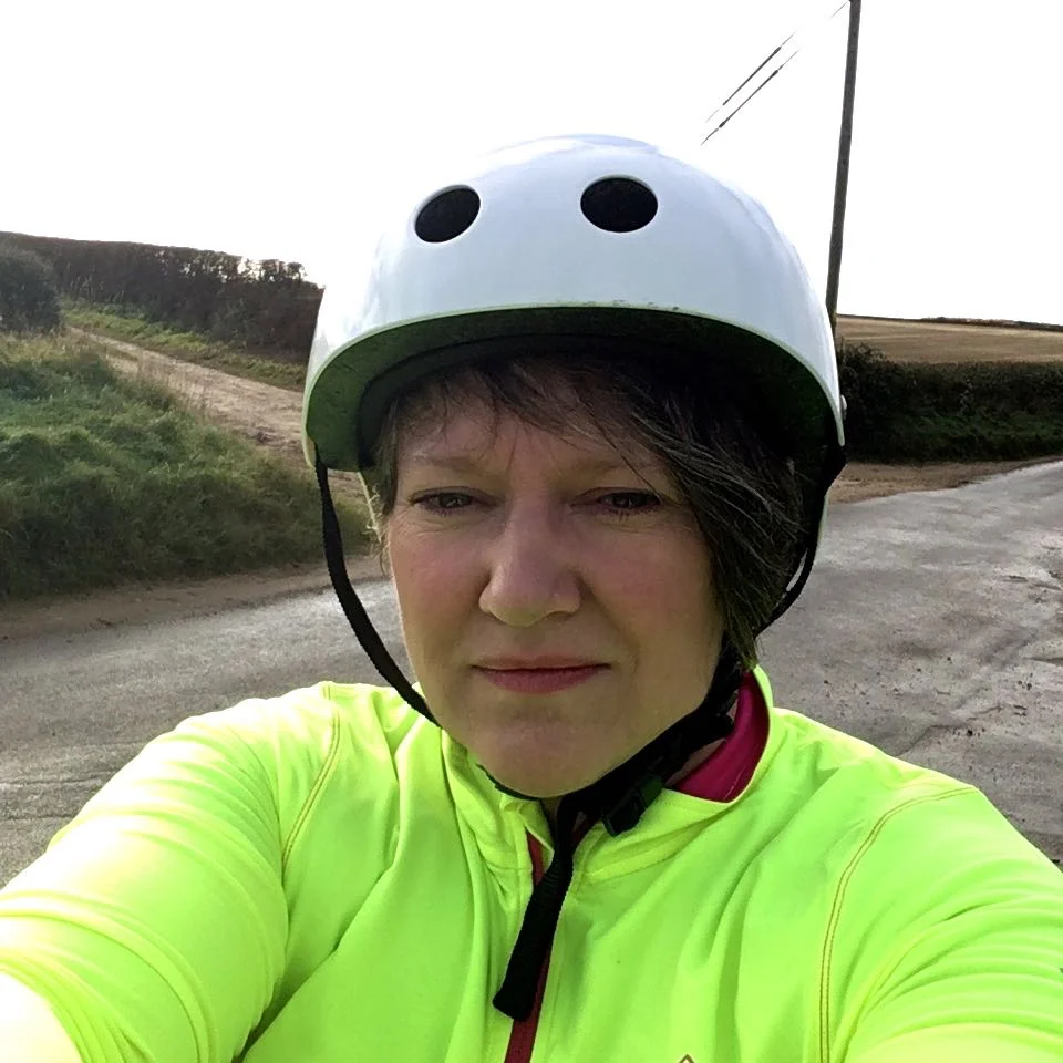 me in my neon jacket in the norfolk countryside