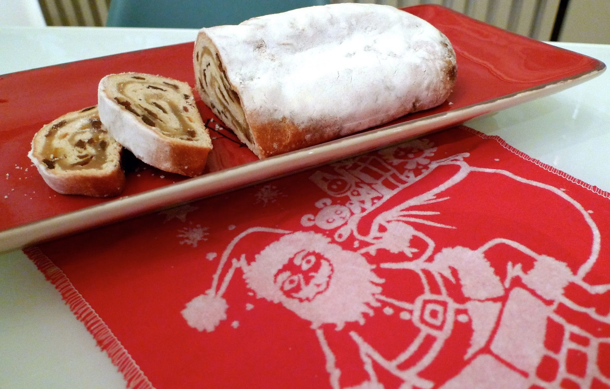 Stollen and my Christmas stocking, which surely must make the stollen mine too?