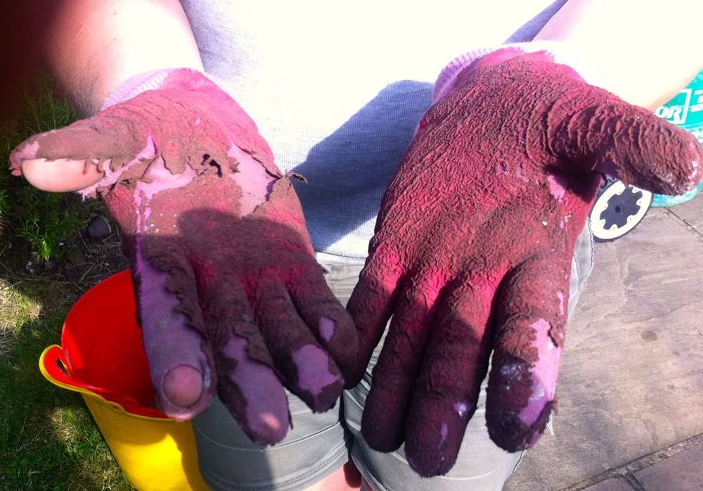 August - circles and worn out gloves