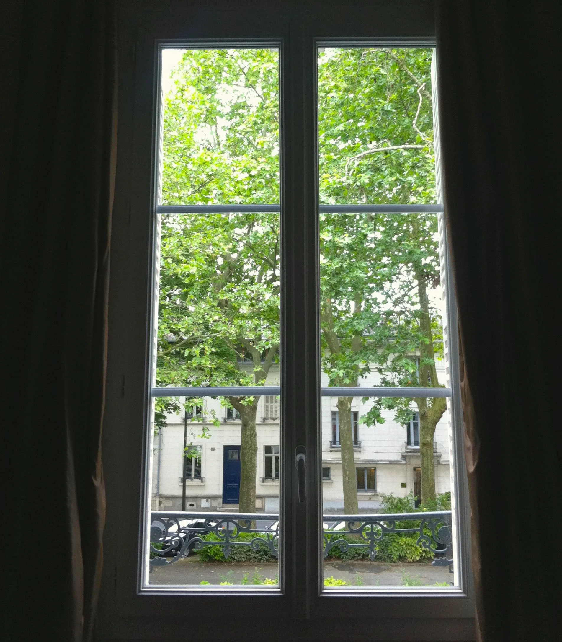 The view from our room in Tours