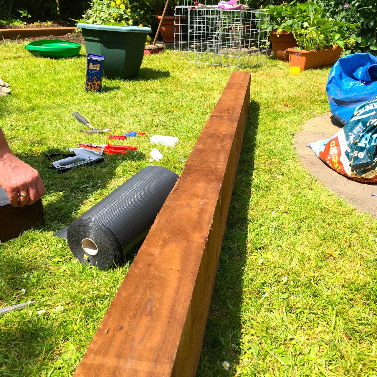 it's a transformation in progress - and thankfully in the sun!