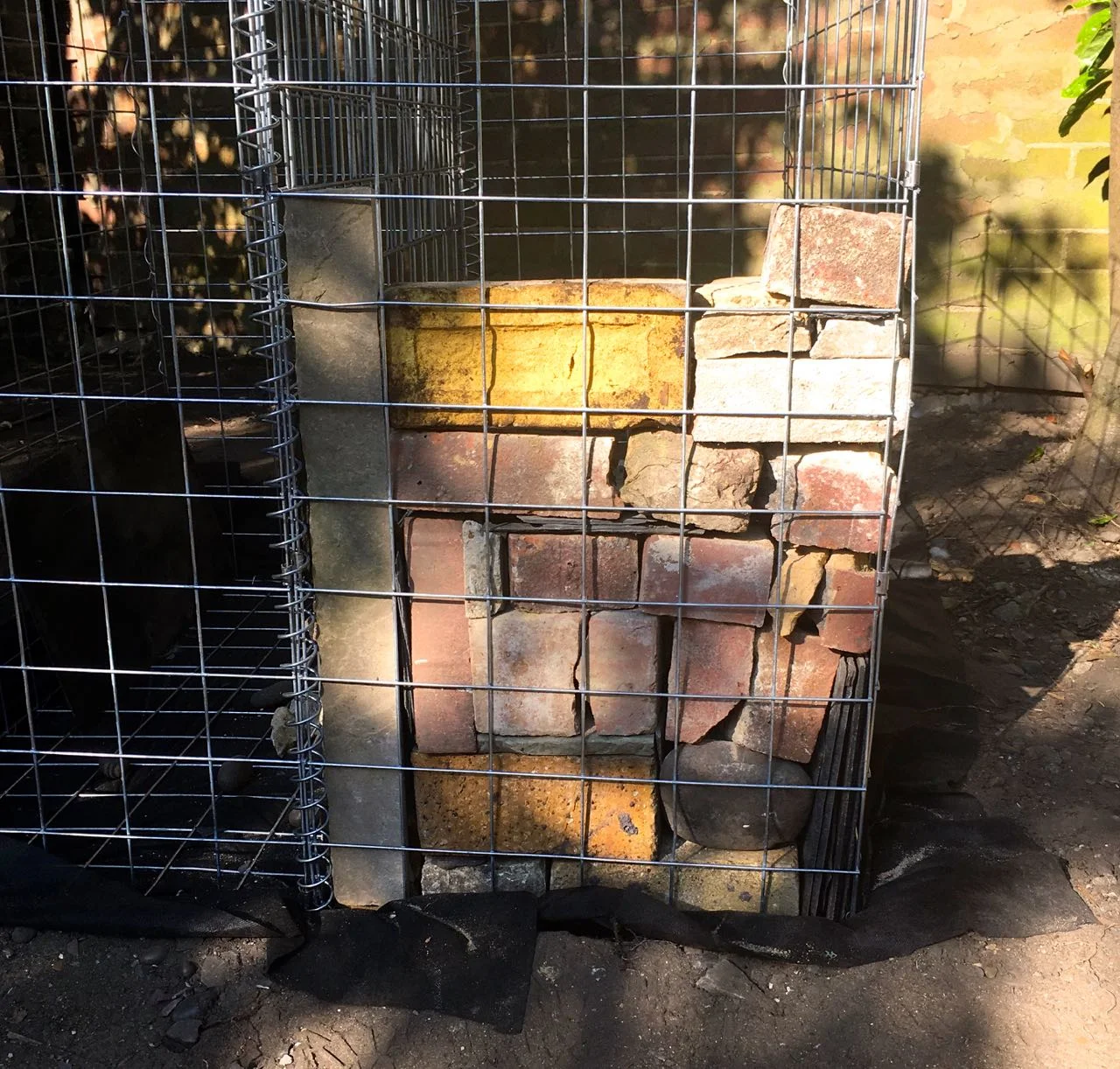 Filling our gabion baskets — Life at 139a