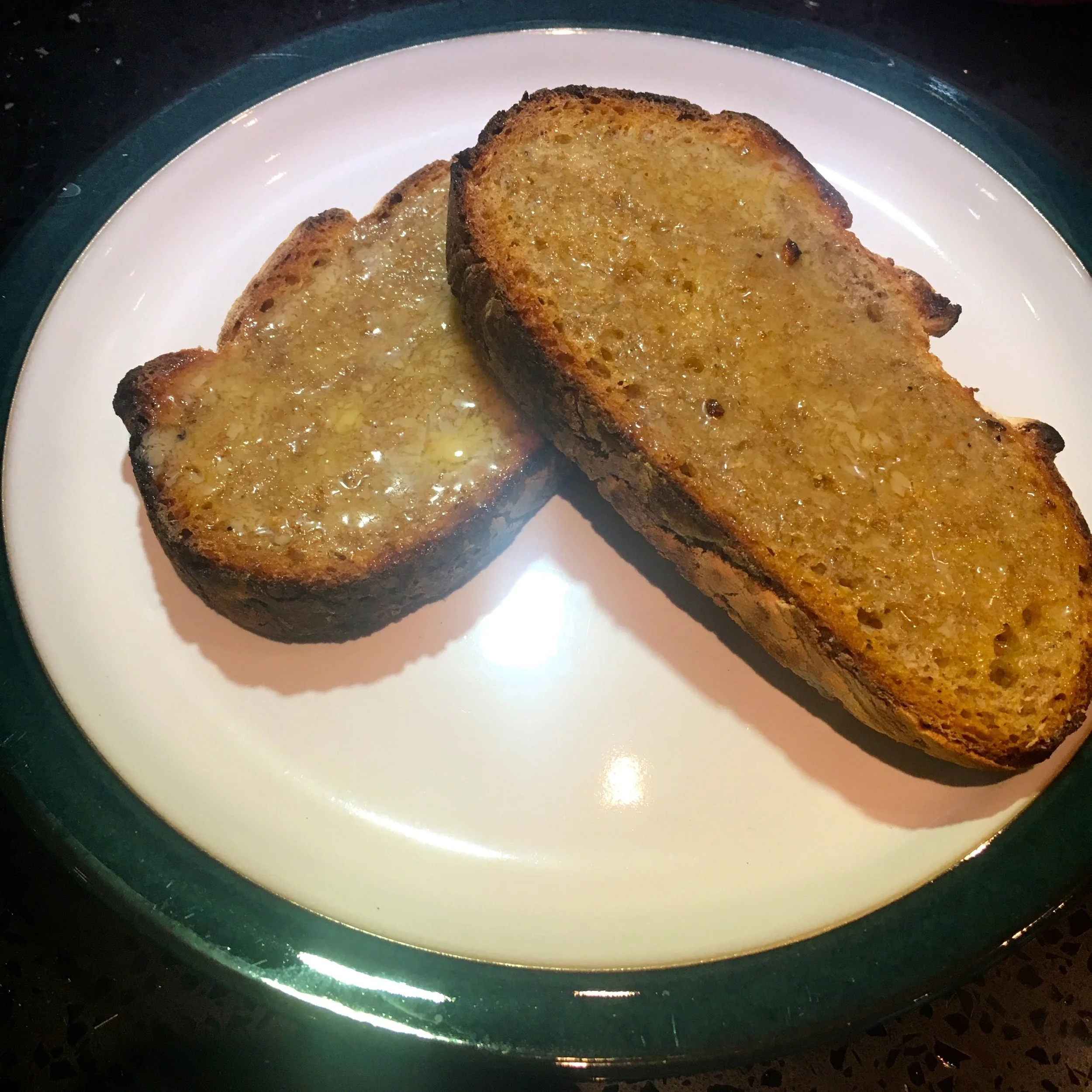 Our pizza oven sourdough tasted better than it looked
