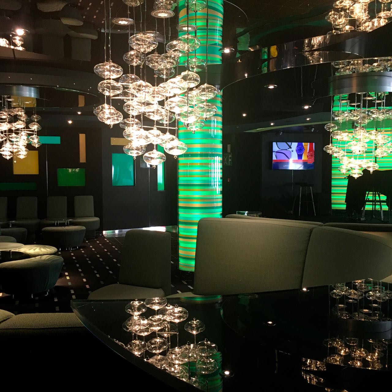 Lots more crystal against the dark backgrounds MSC Preziosa