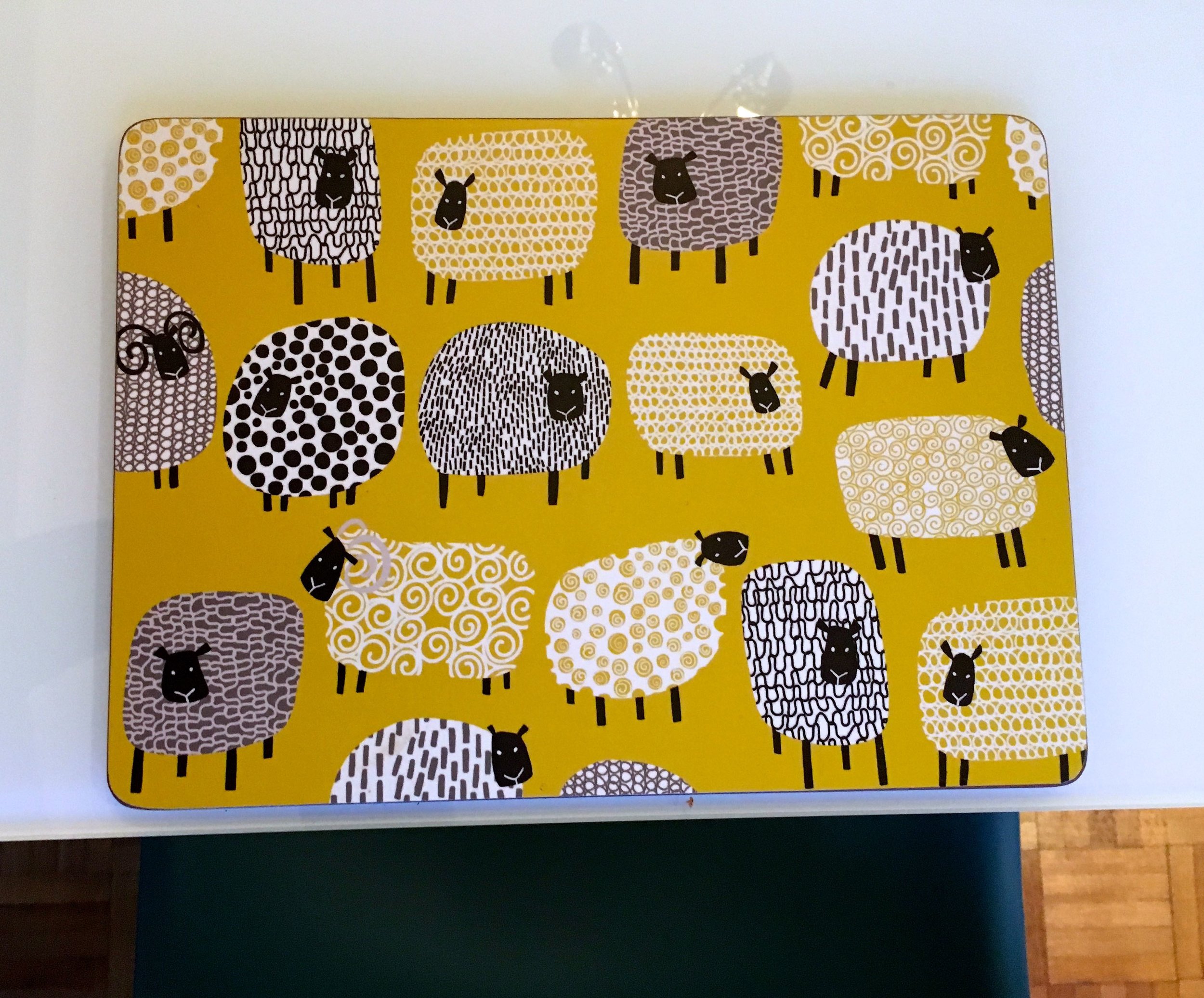 New, yellow and funky table mats from Wayfair