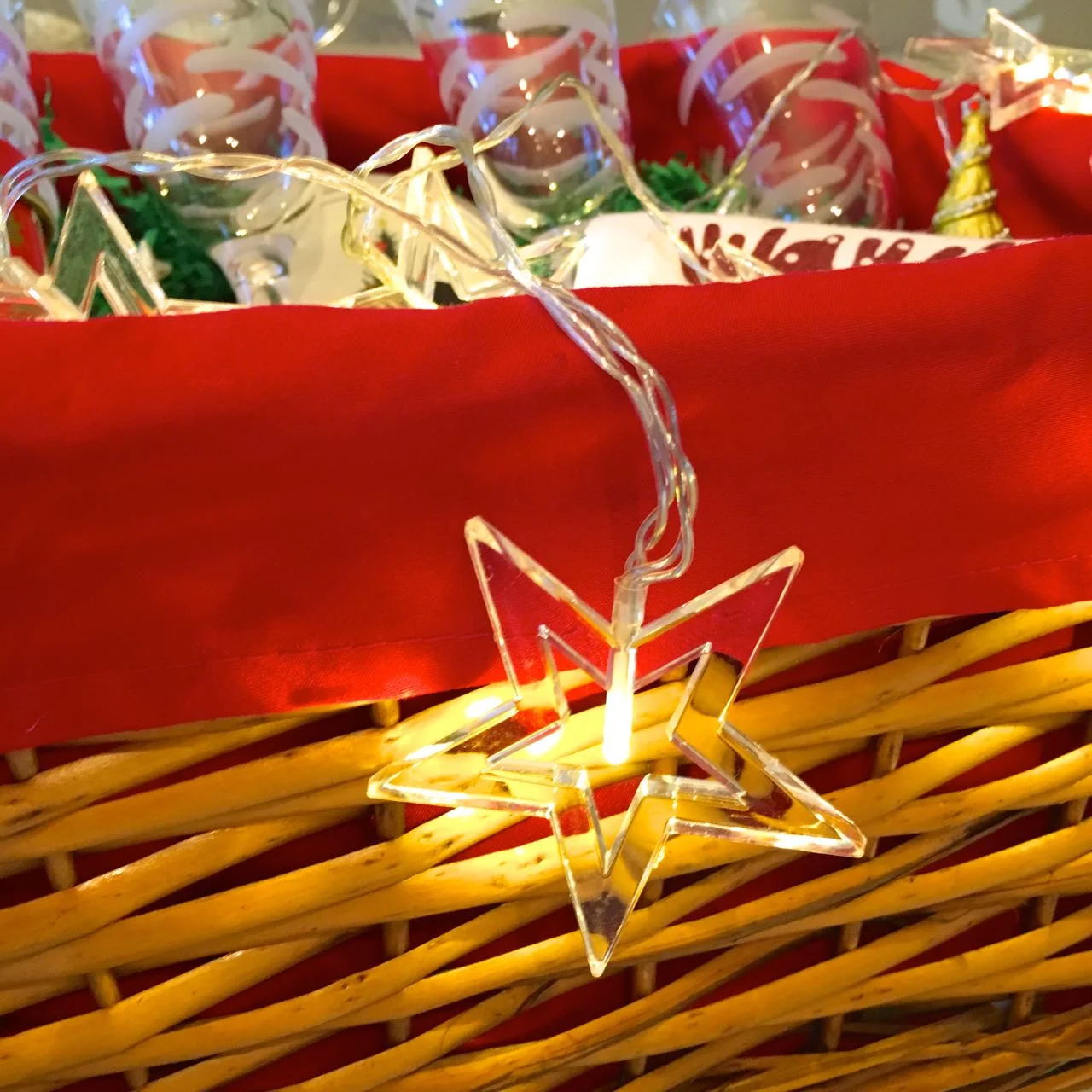 Star LED lights for my Homesense hamper