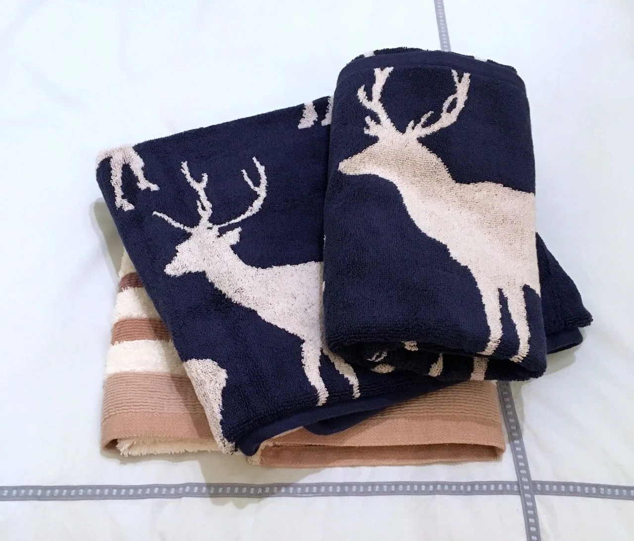 Festive towels ready for my guests