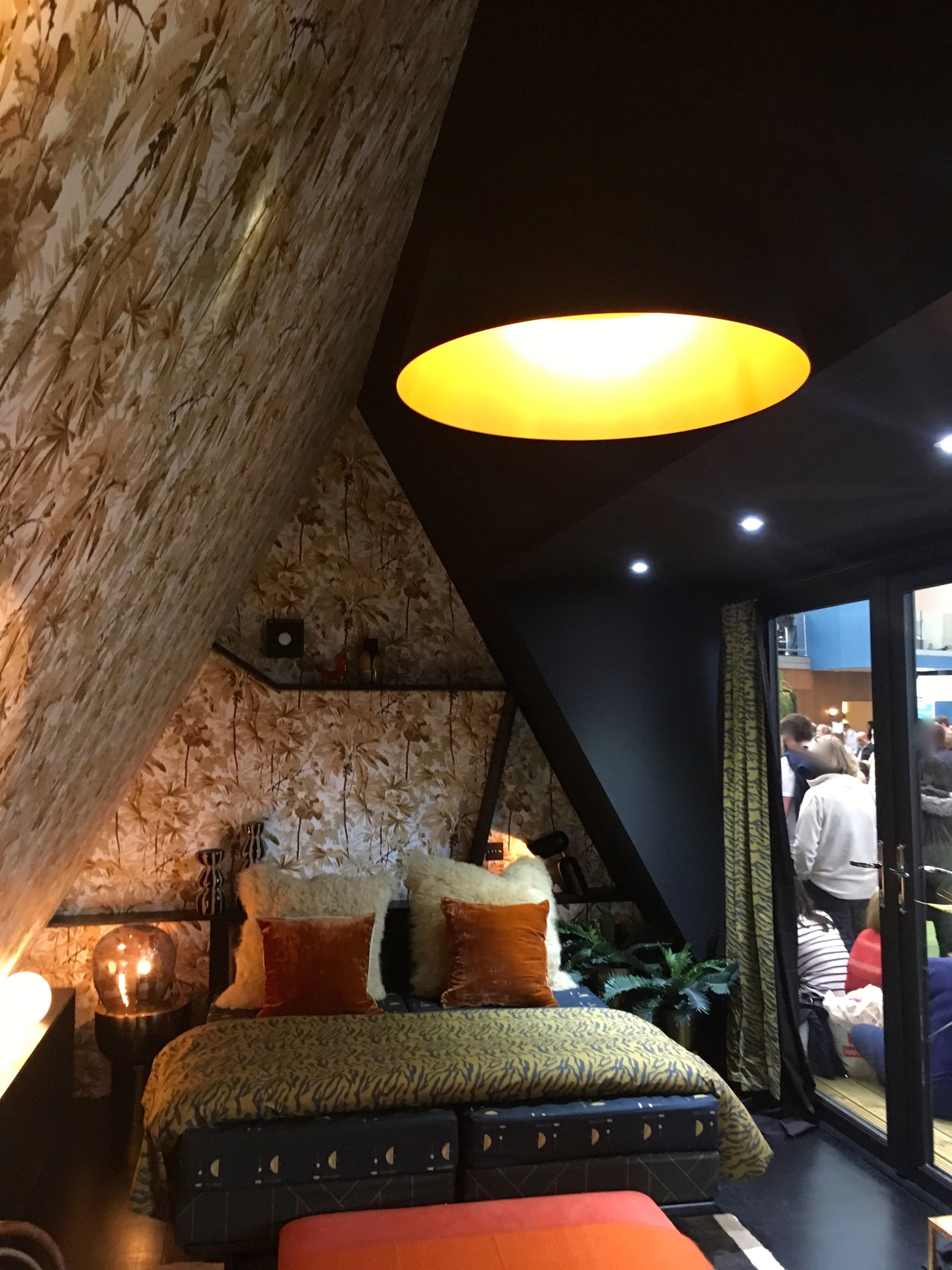 Modern lights and pops of orange