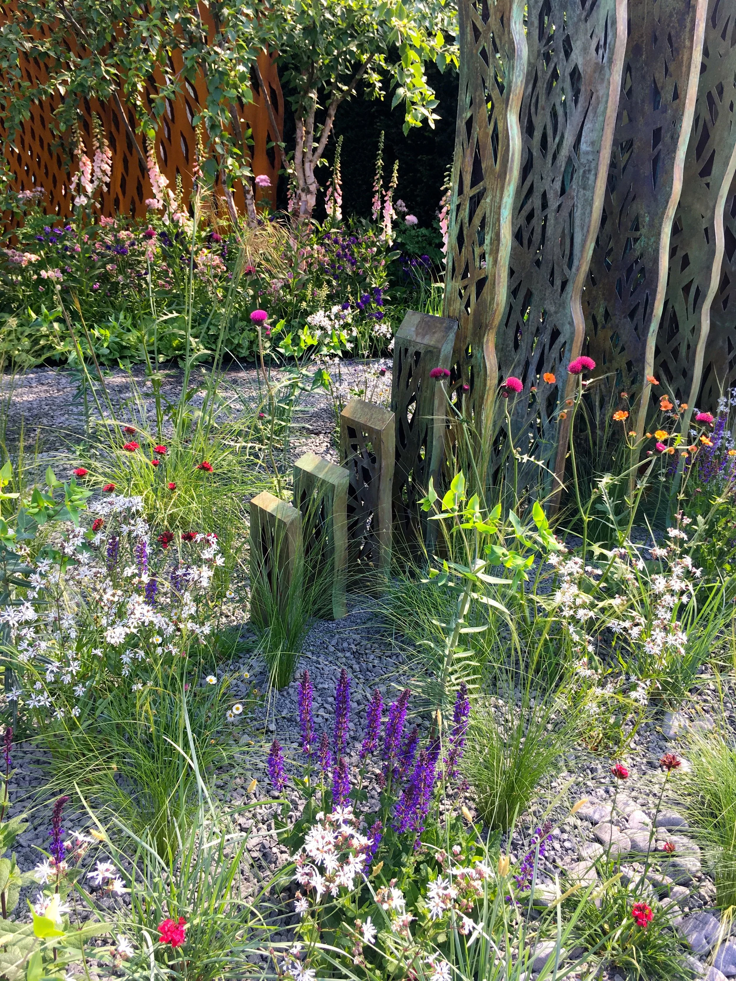Planting in the David Harber and Savill garden at the 2018 Chelsea Flower show