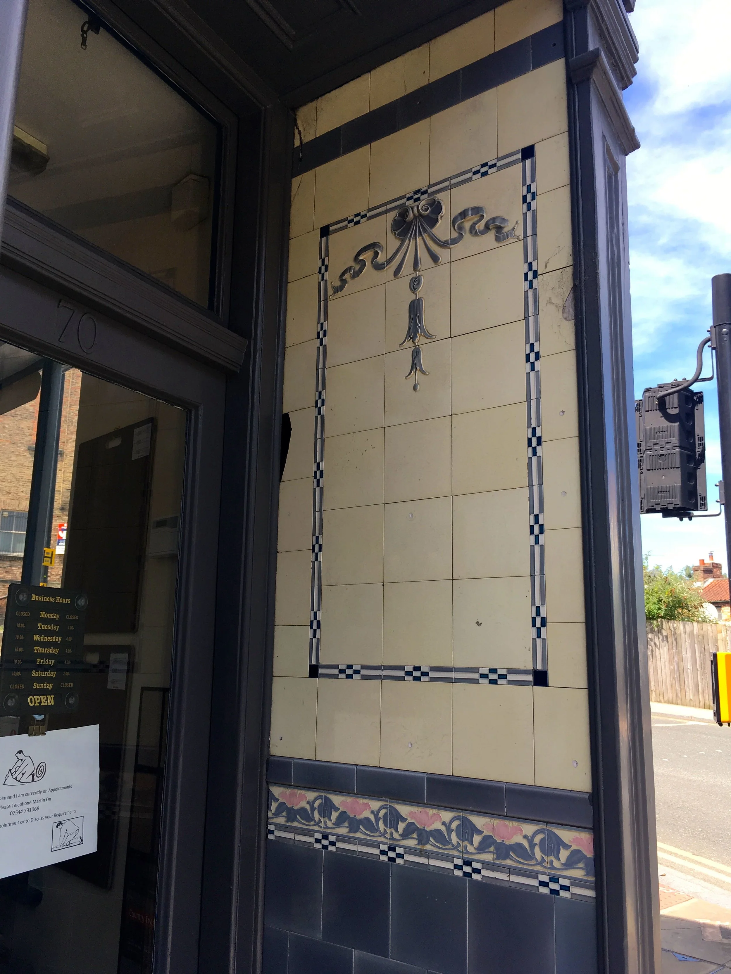 smaller details too - tiles in a shop doorway