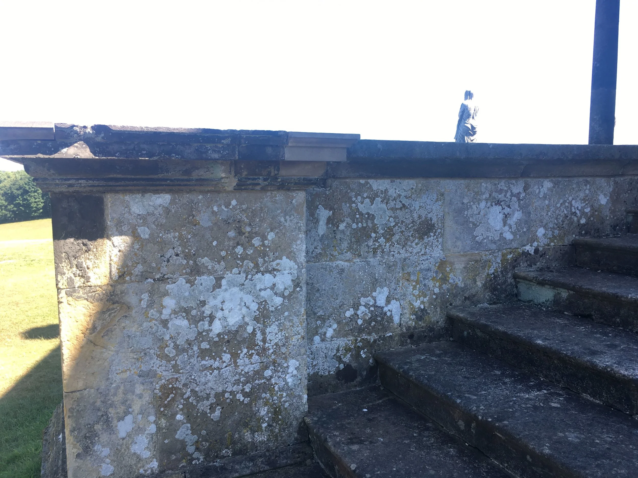 Steps and lichen at Castle Howard