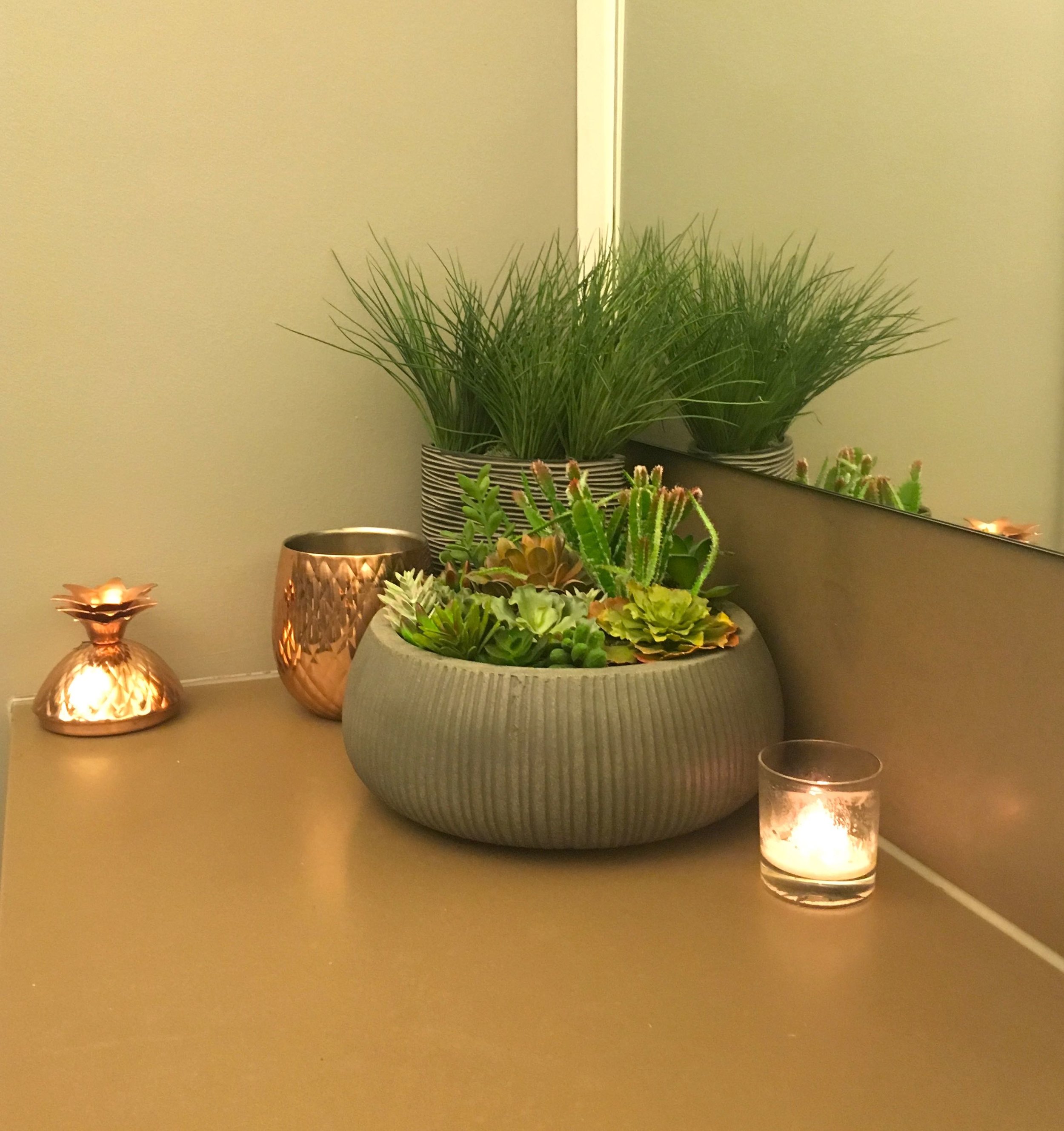 a corner garden arrangement