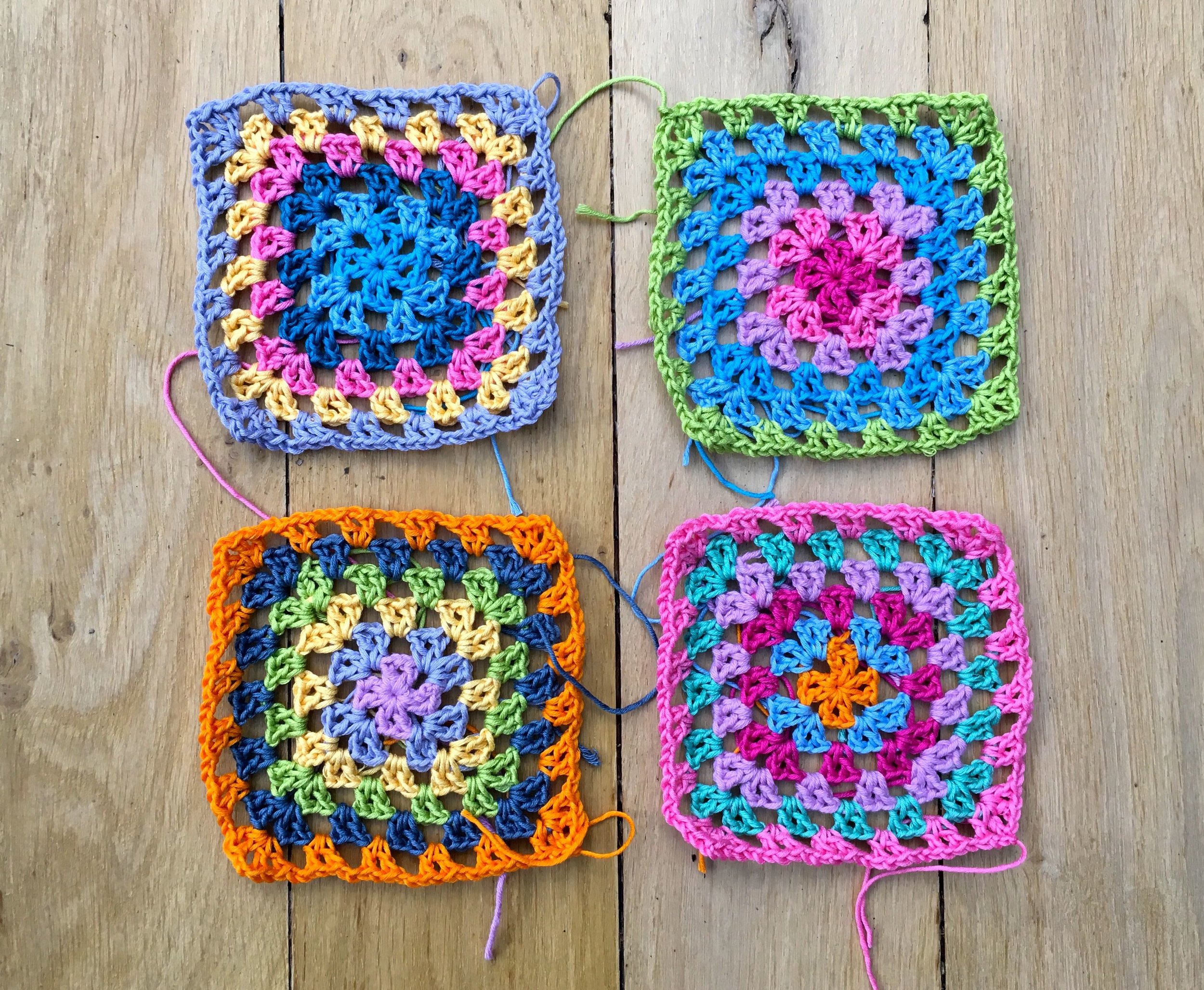 starting with four Granny Jean squares