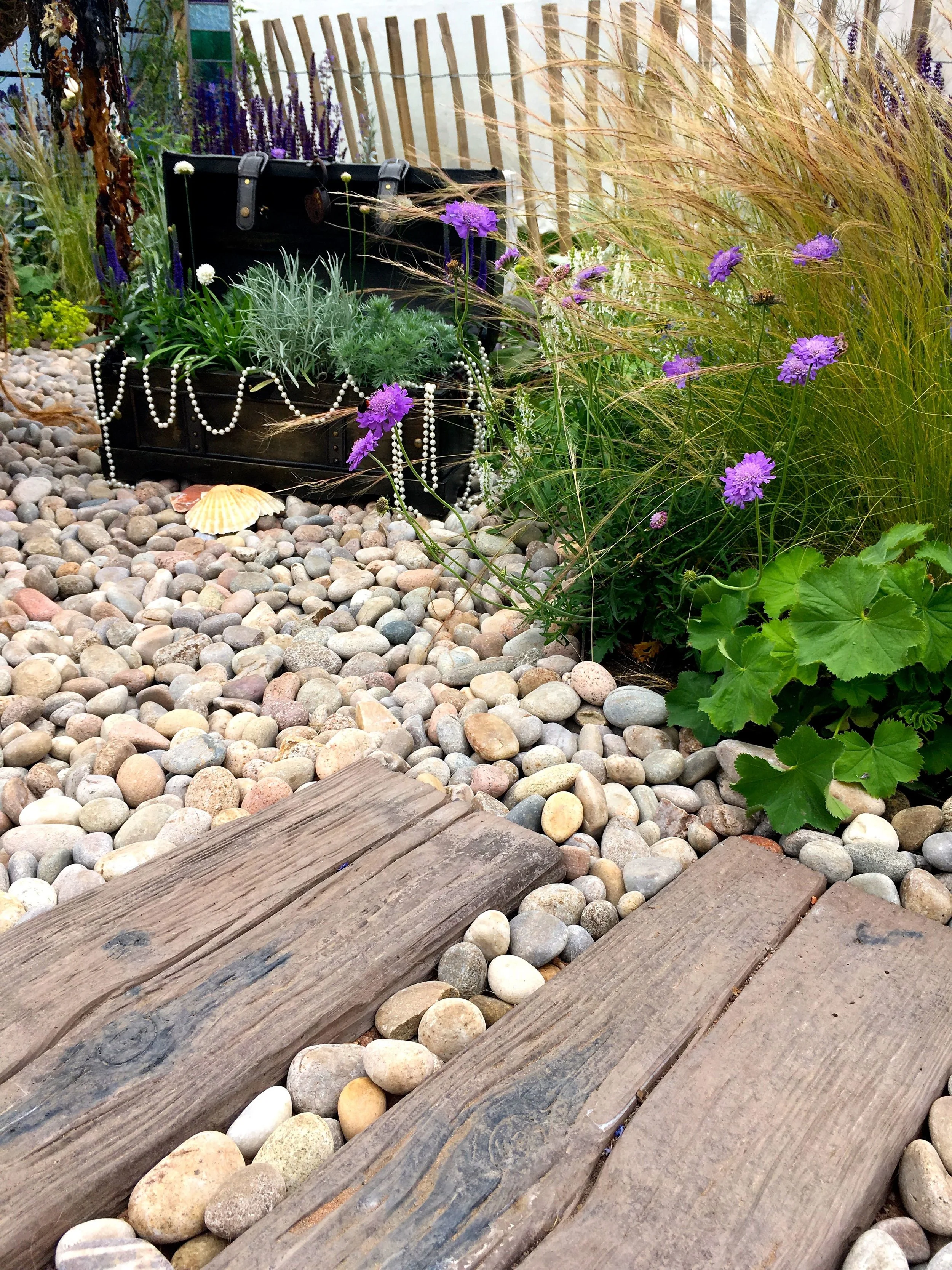 sleepers and pebbles, and a treasure chest of course