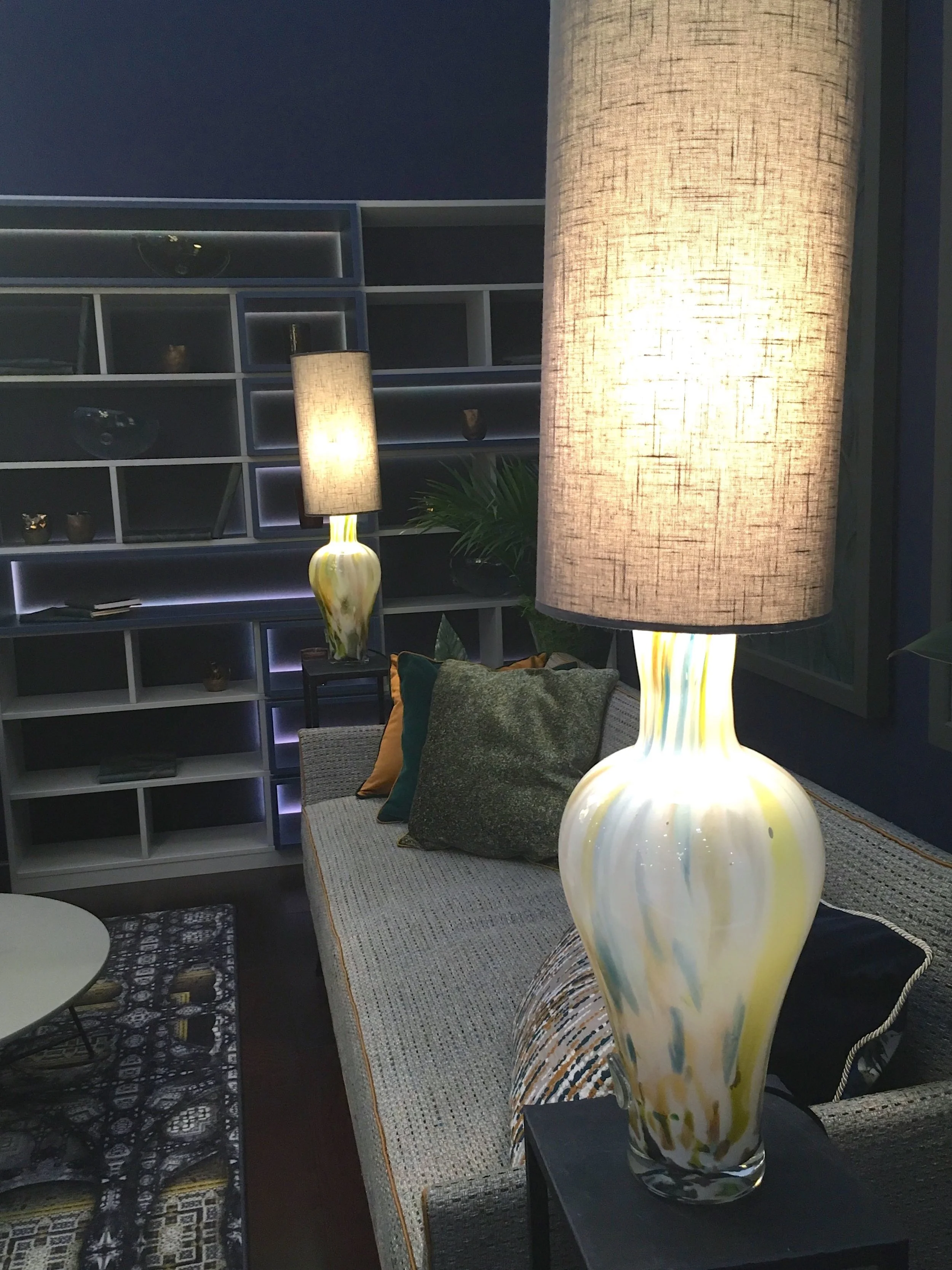 A closer look at the table lamps
