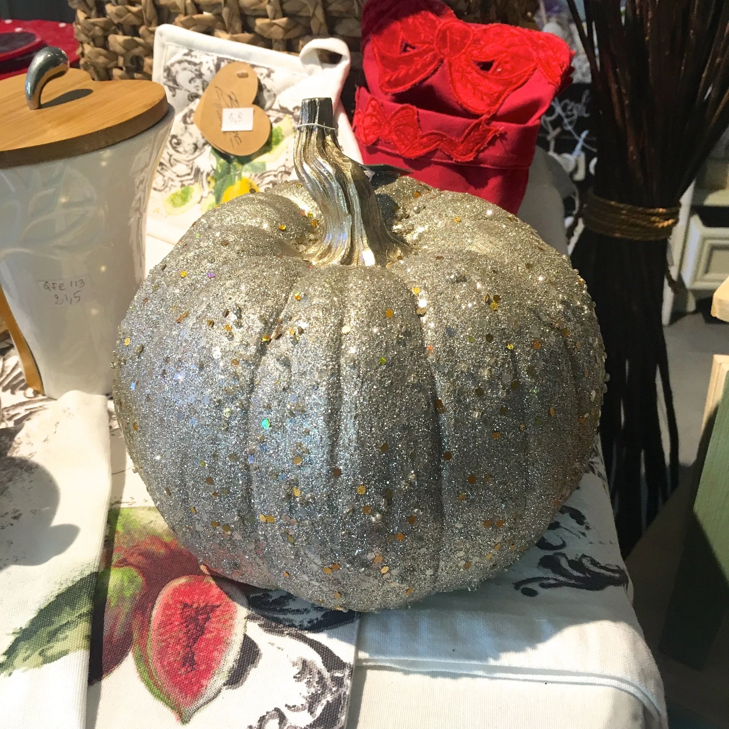A glittery pumpkin