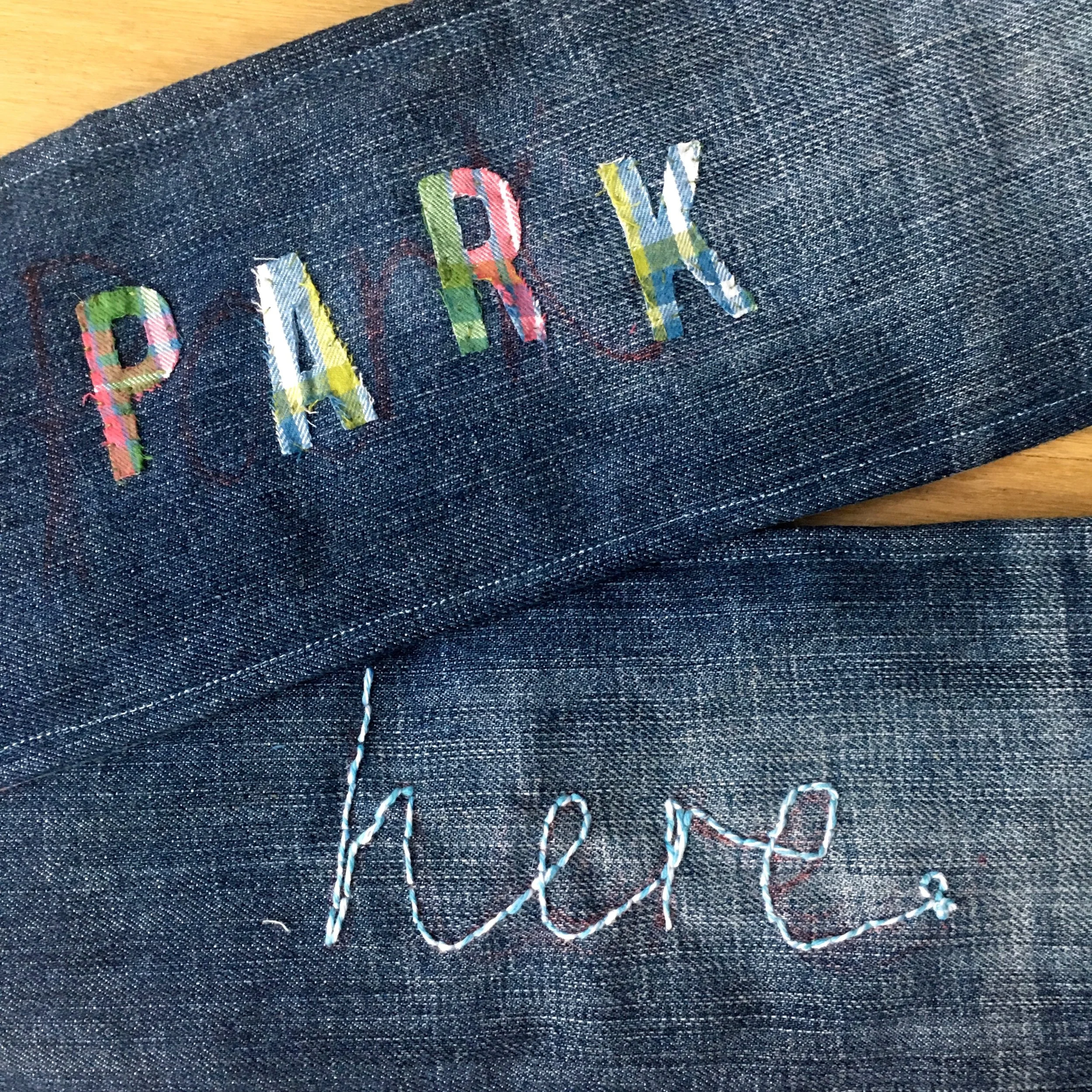 Park here  - a simple instruction - on MOH's bike mats