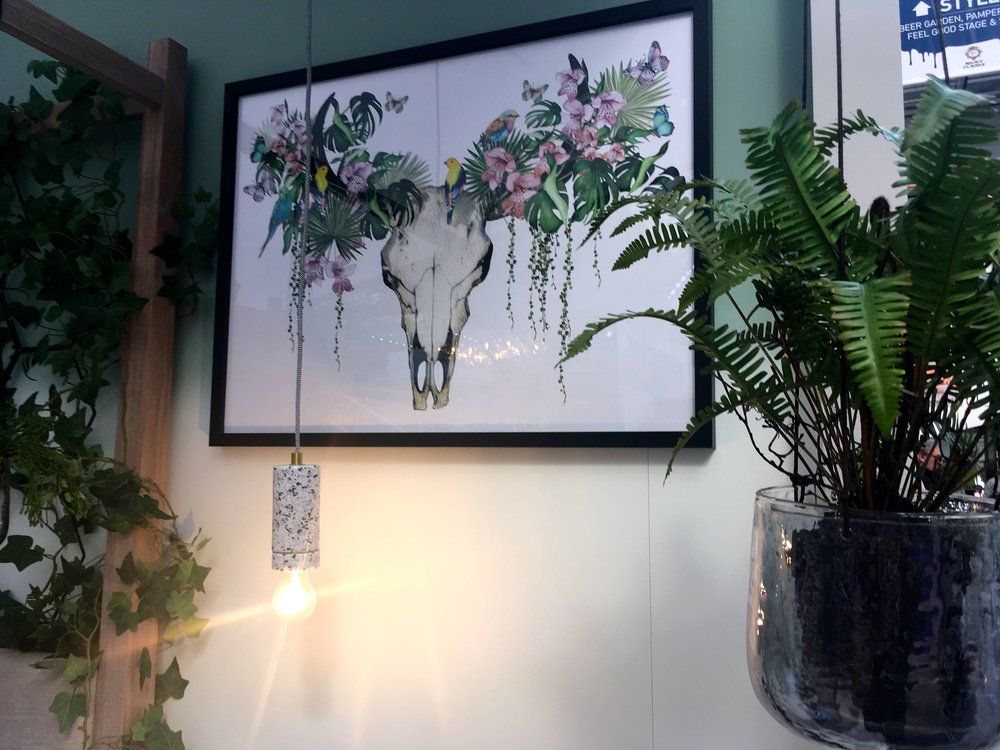 APRIL: THOSE POM POMS IN THE BOTANICAL BEDROOM (AND UNUSUAL ARTWORK)