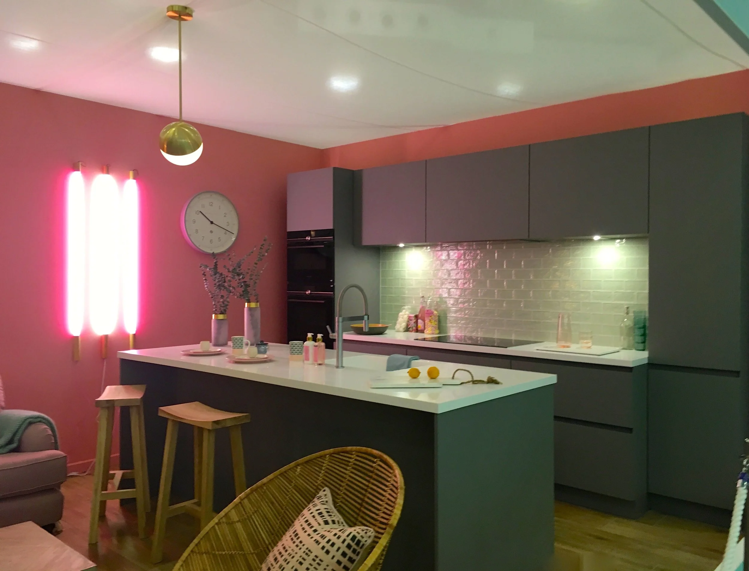 grey and pink - a winning combination