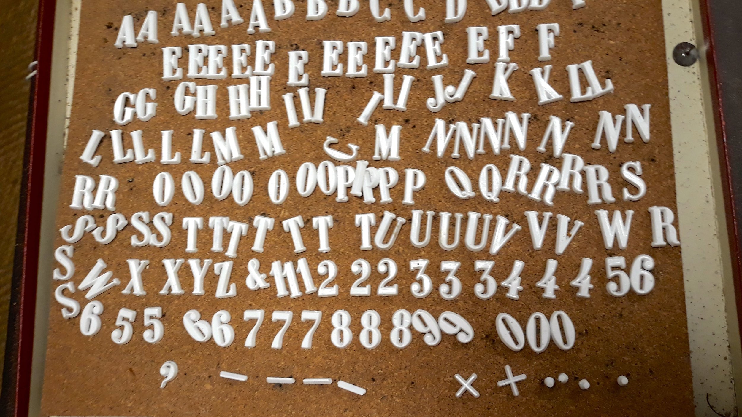 Inside were letters and numbers