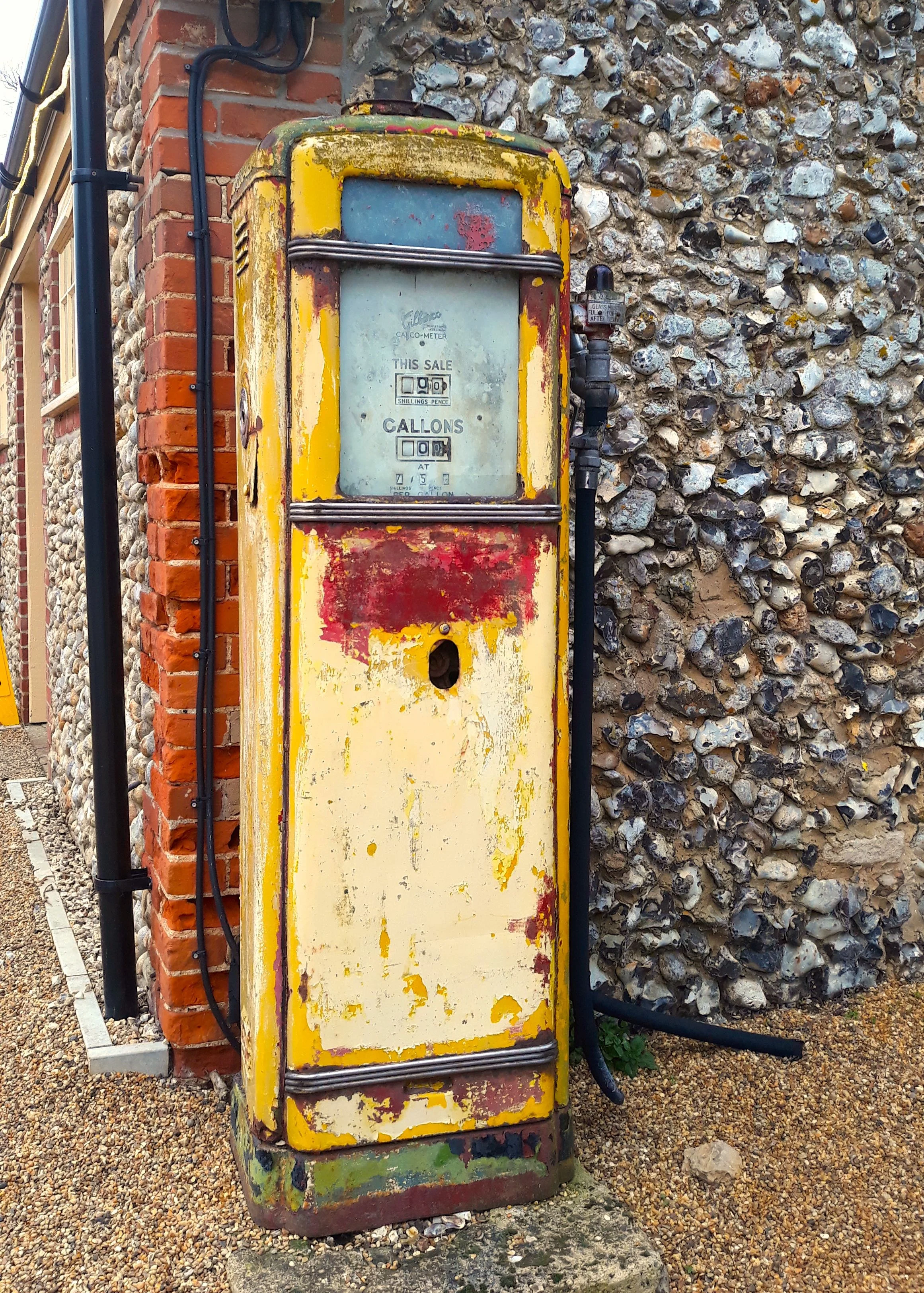 An old fashioned petrol pump