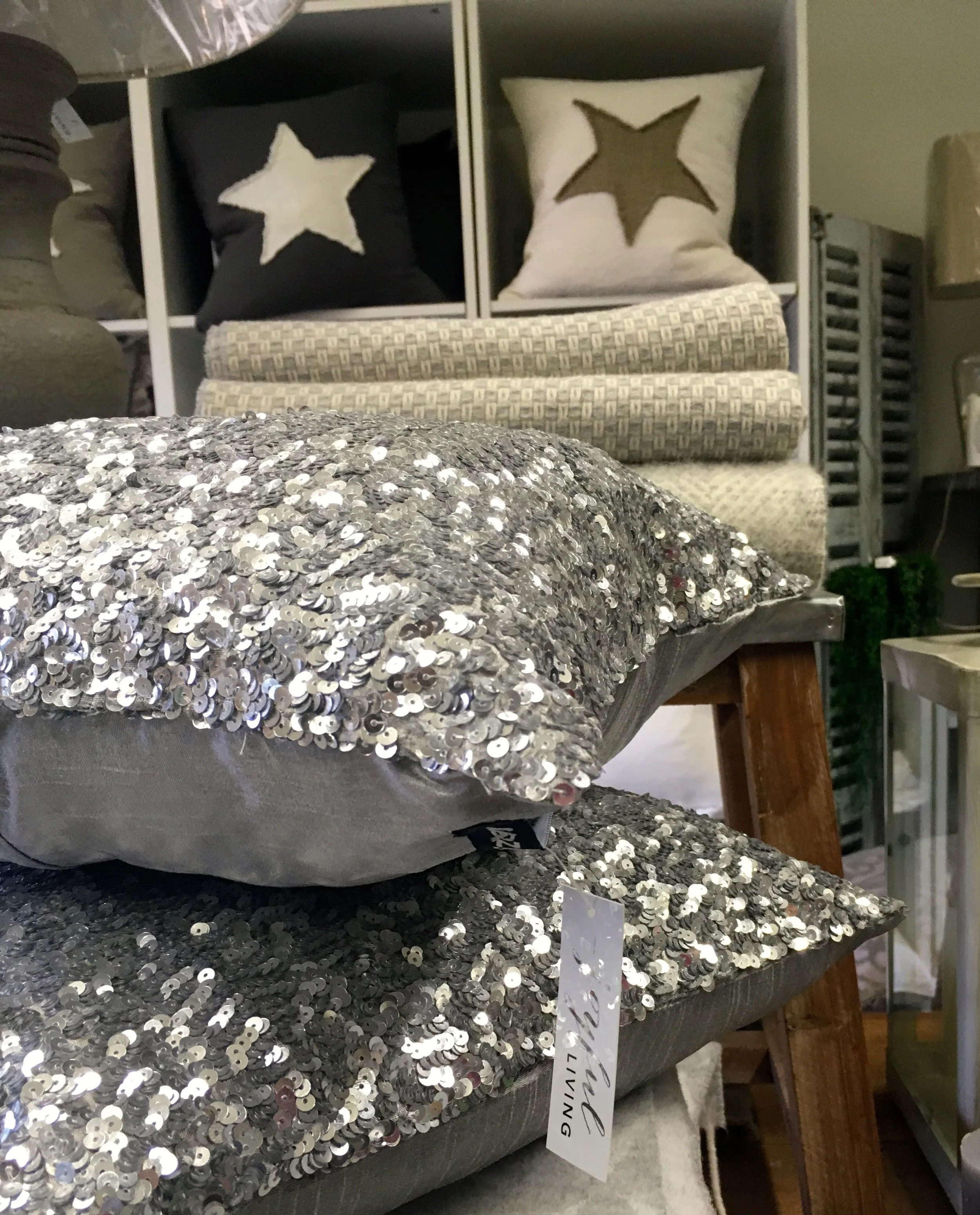 there's always room for a sequinned cushion