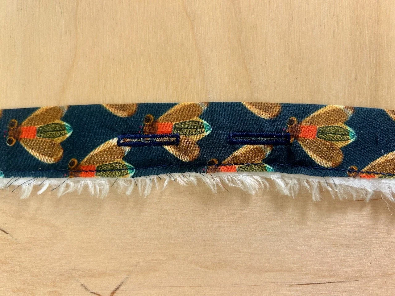 Two test buttonholes