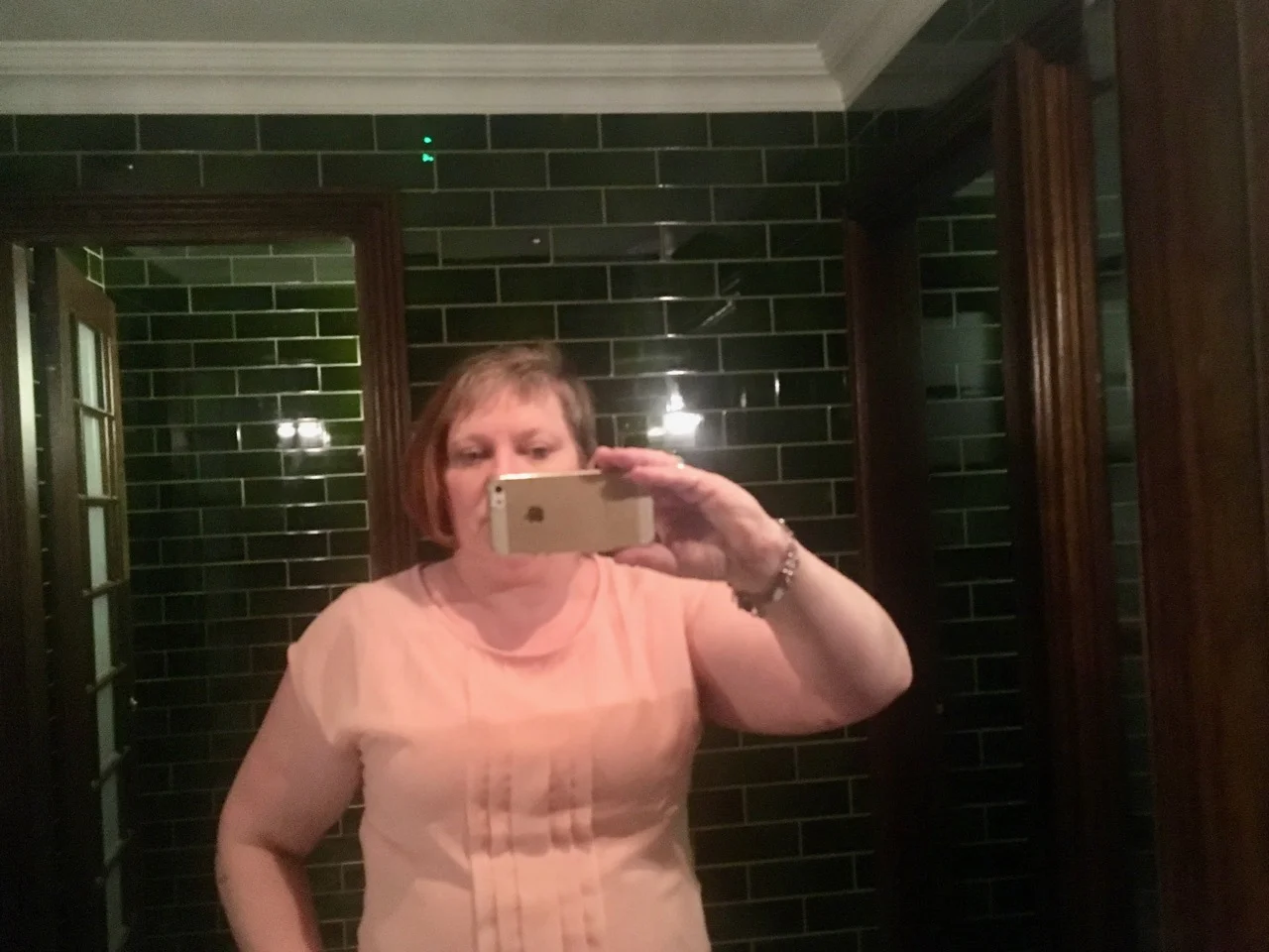 A dark but definitely not gloomy ladies loo