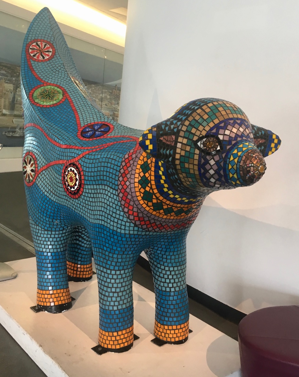 A MOSAIC SUPERLAMBANANA INSIDE THE MUSEUM OF LIVERPOOL