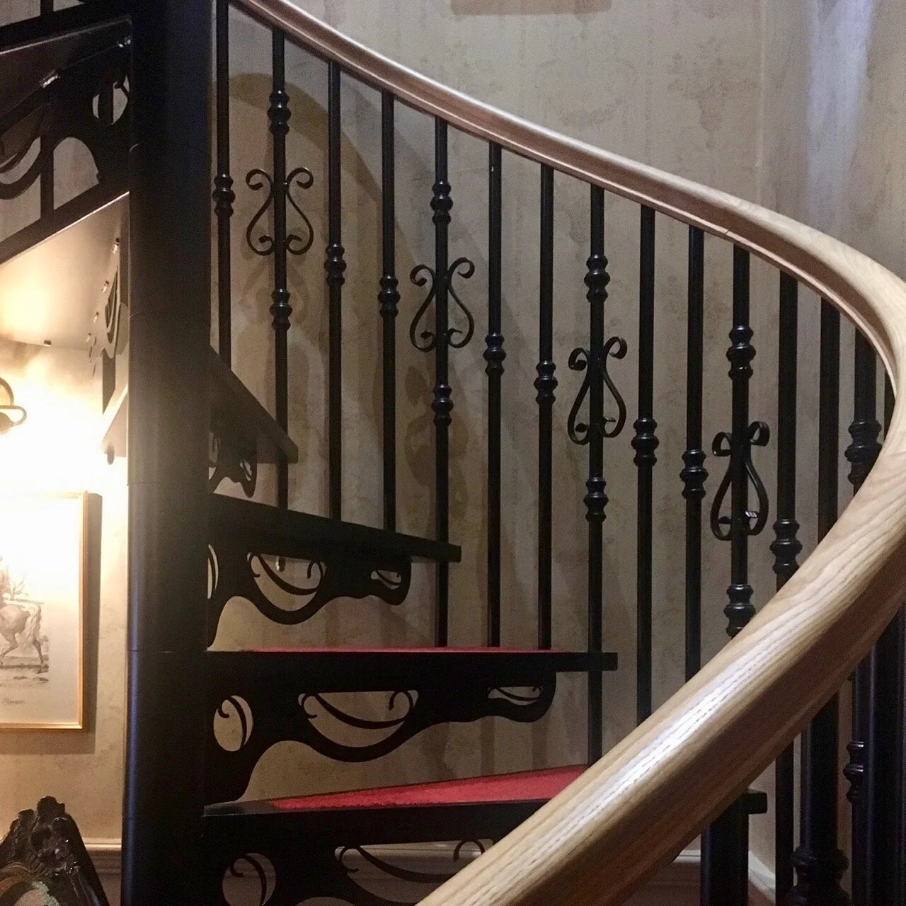 The staircase in our room at Coombe Abbey