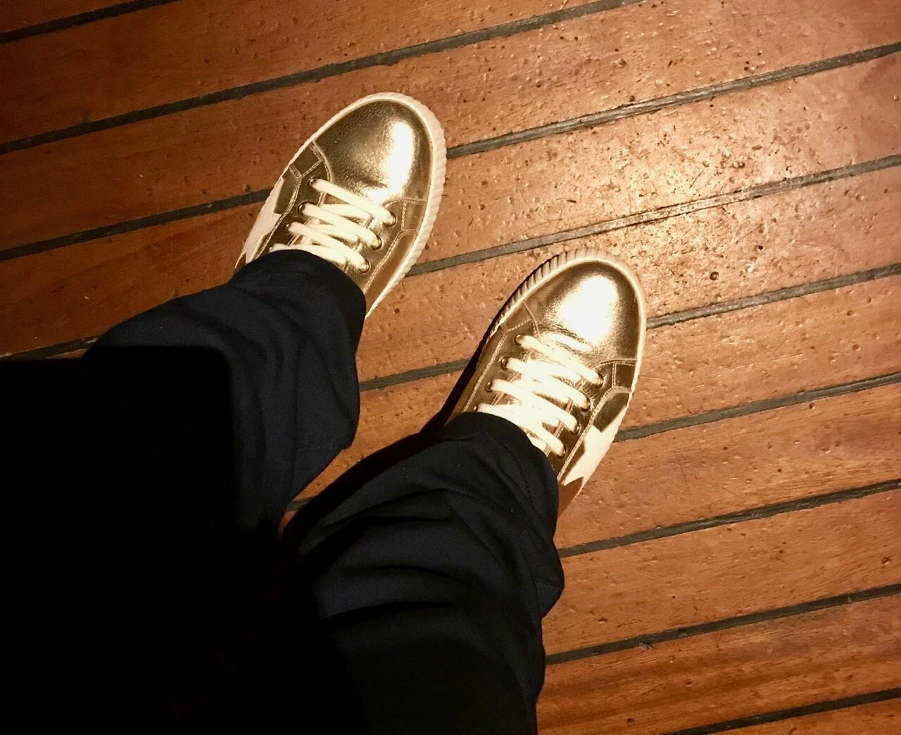 And yes my trainers really are gold (not solid obviously)