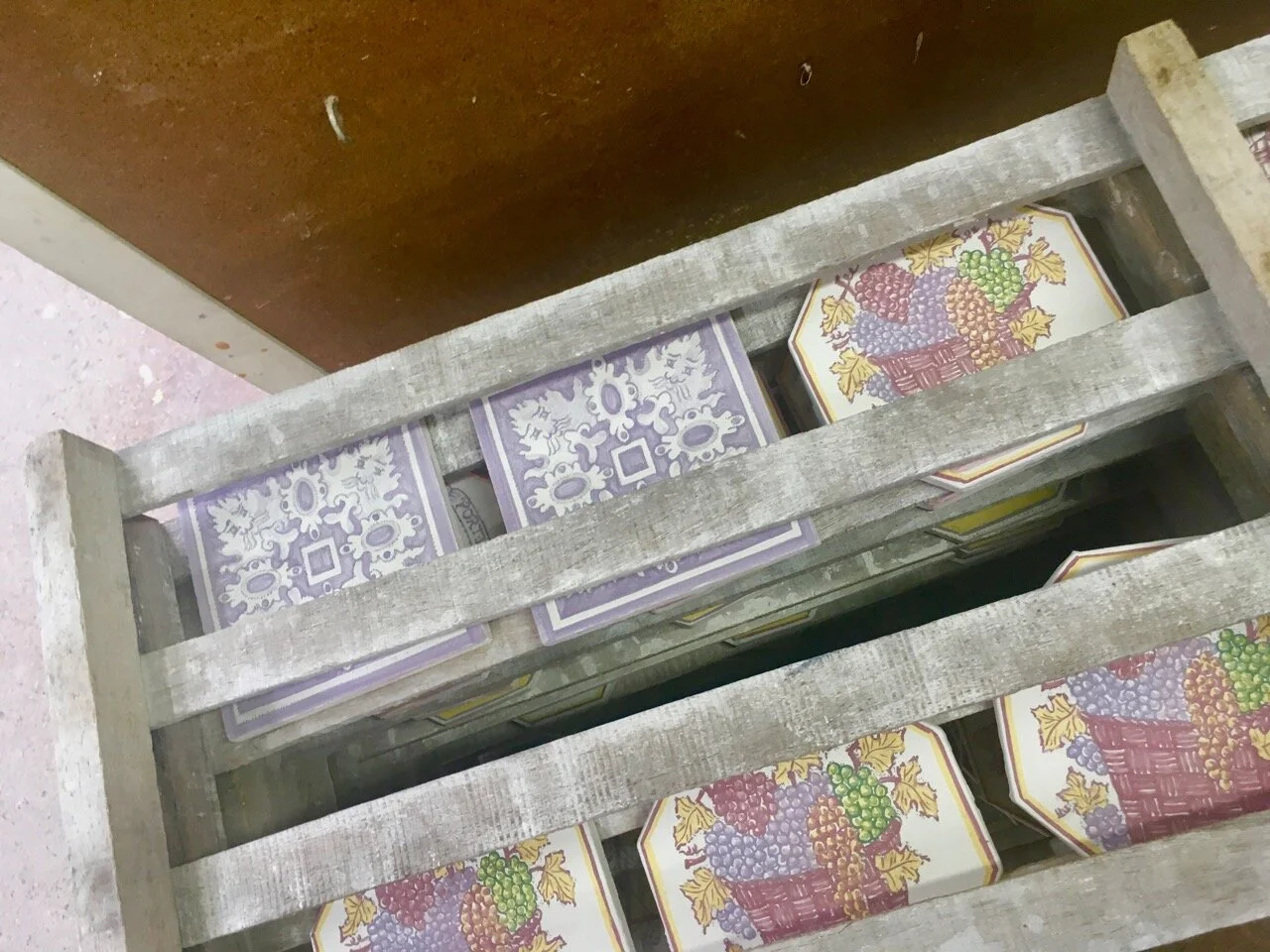 a closer look at the pre-fired tiles