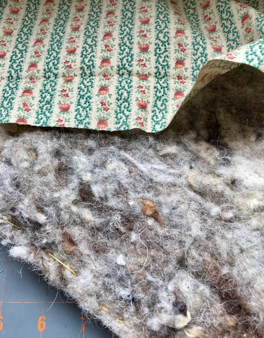 pretty material and recycled padding