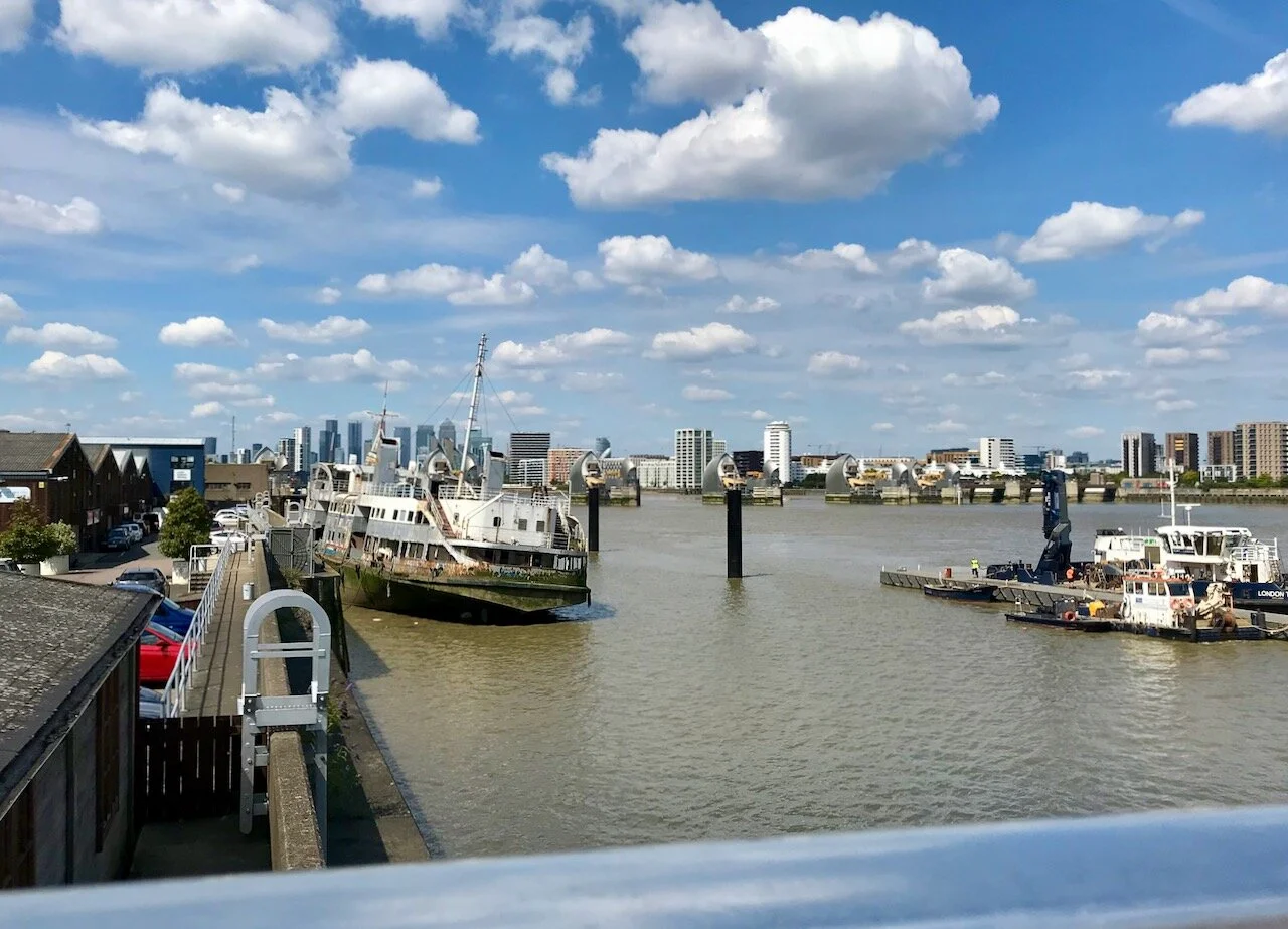 looking up the River Thames towards London