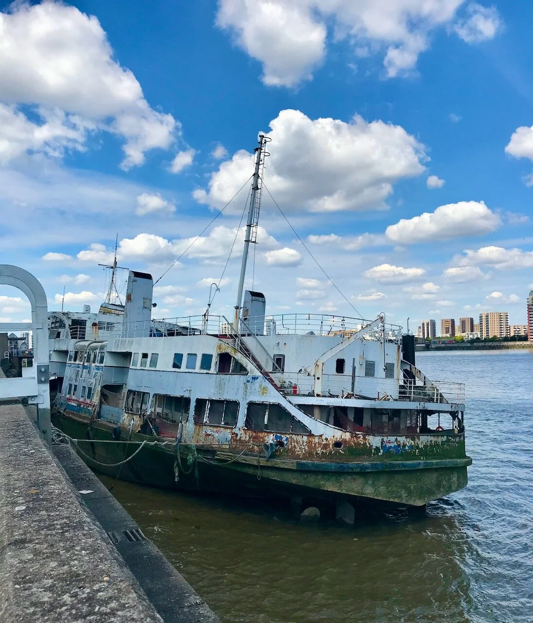 the boat has got a bit of a lean