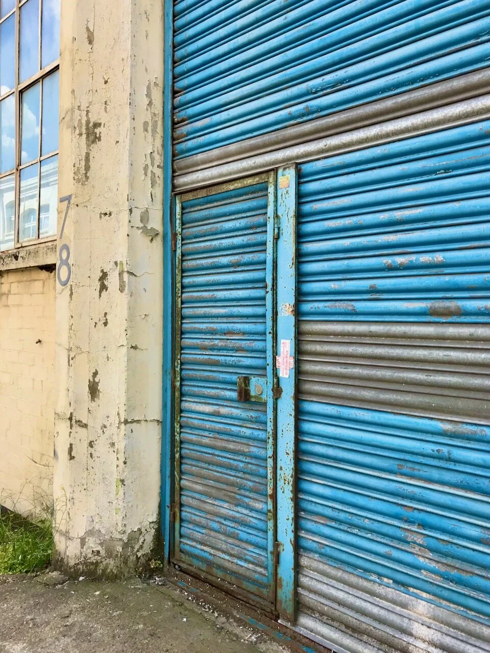 a shuttered door