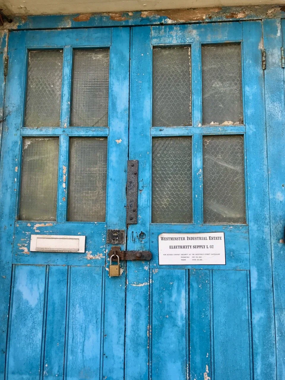 the blue of those doors