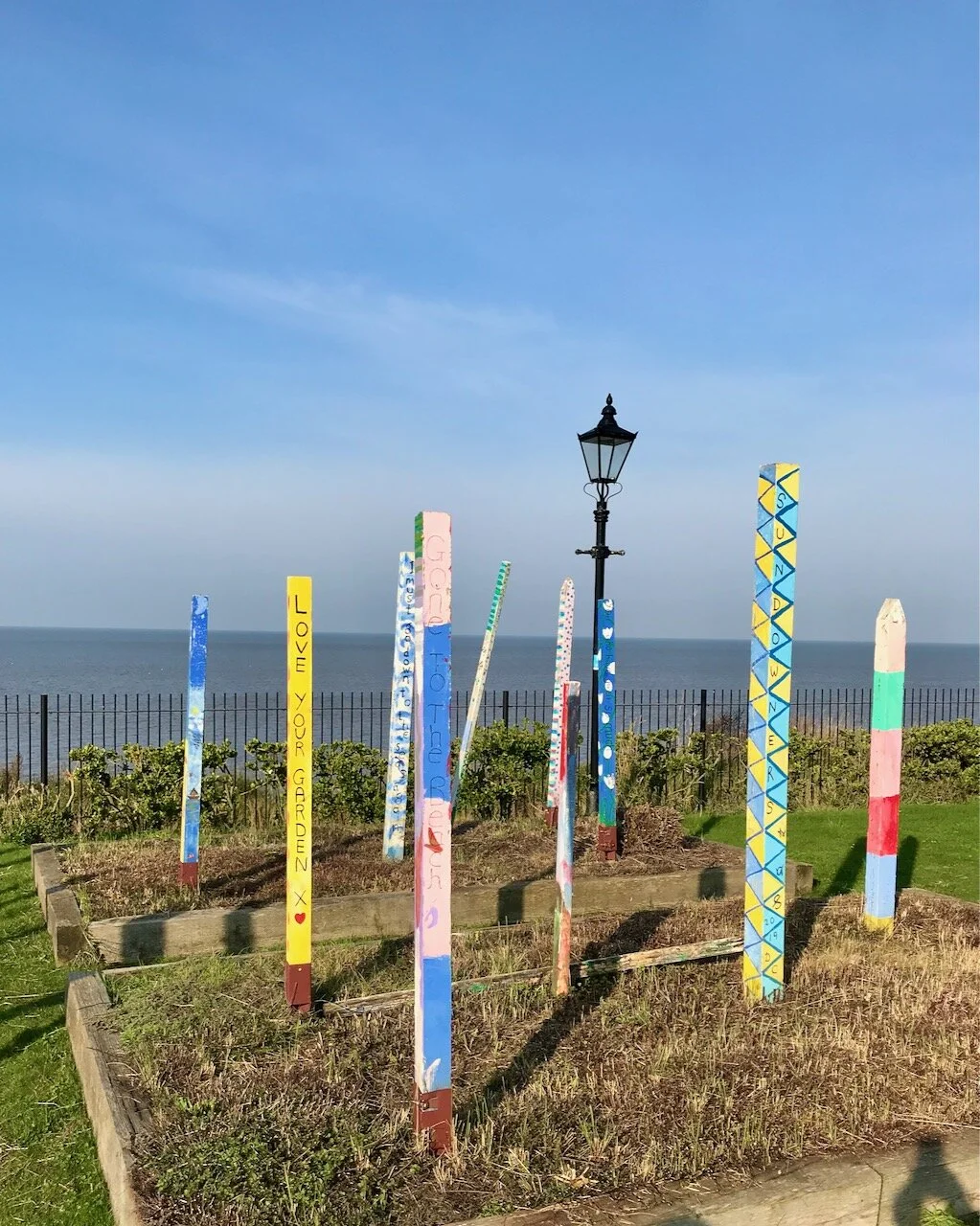 decorated fence posts