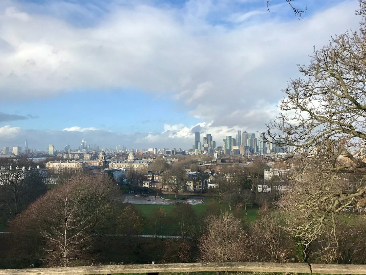 admiring the view from greenwich park