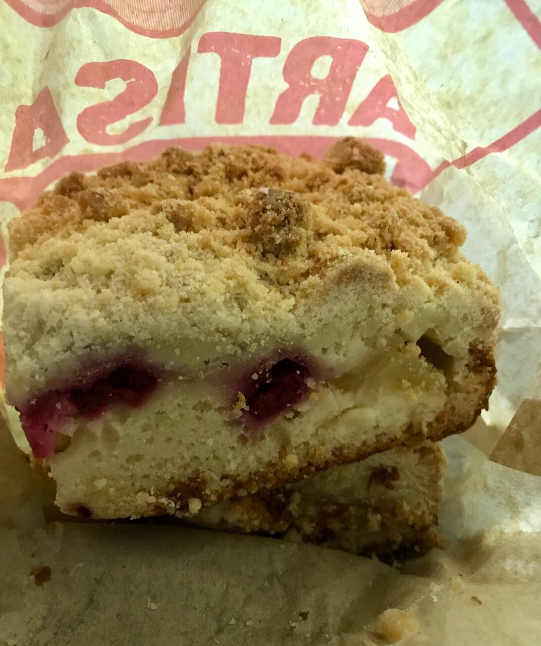 apple crumble cake from blackheath's farmers market