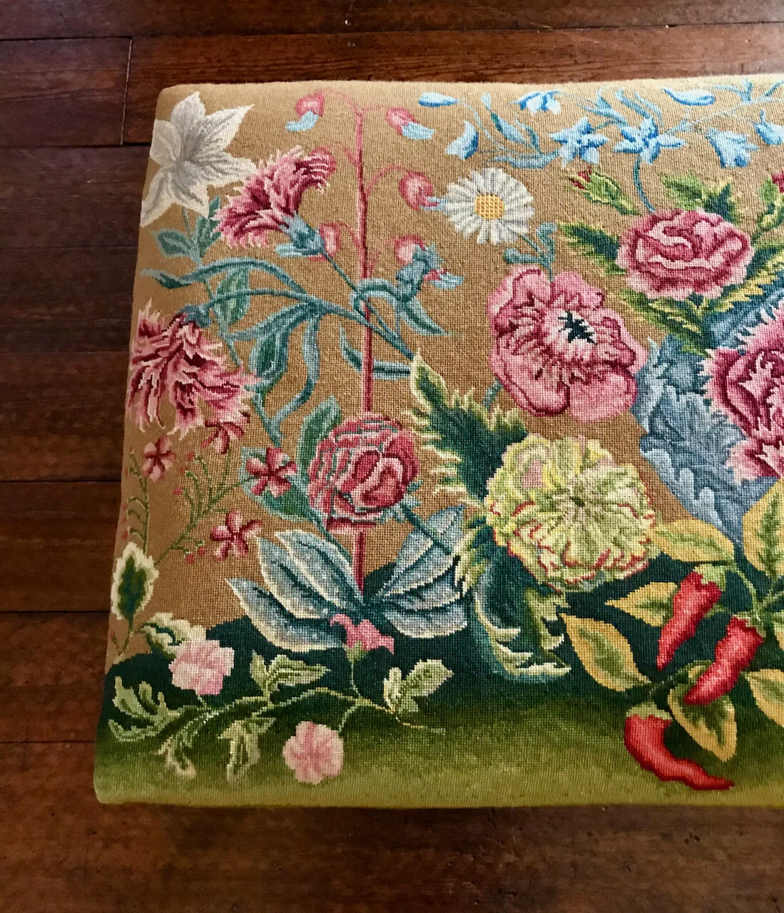 Two footstools and a tassel