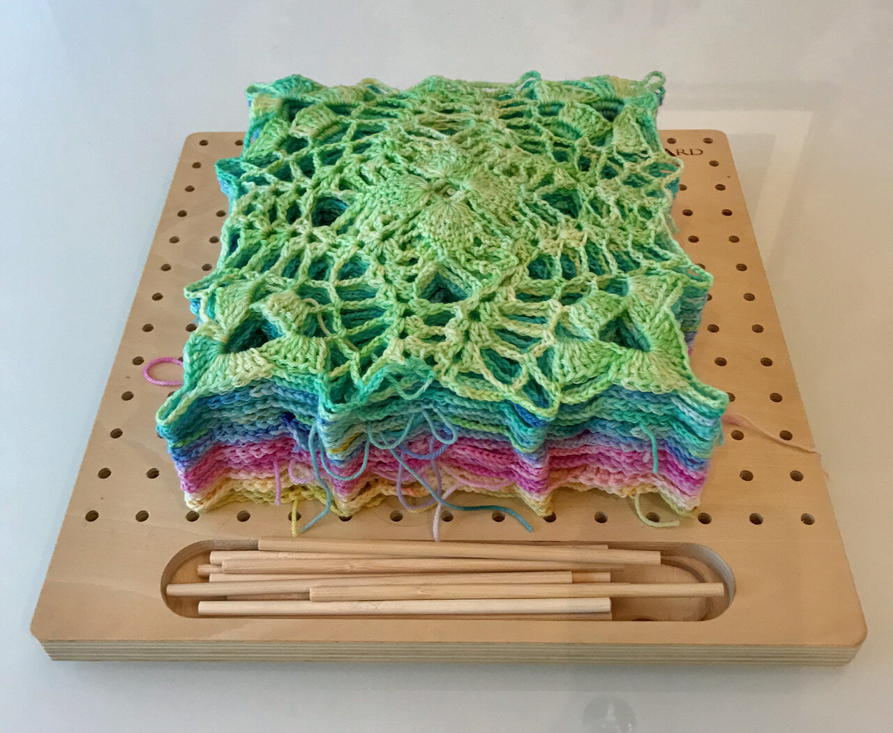 crochet blocks blocking