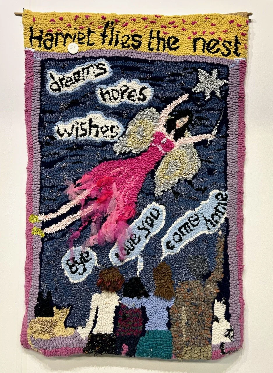 Harriet flies the nest, Ebor ruggers, Harrogate Knit & Stitch show 2025