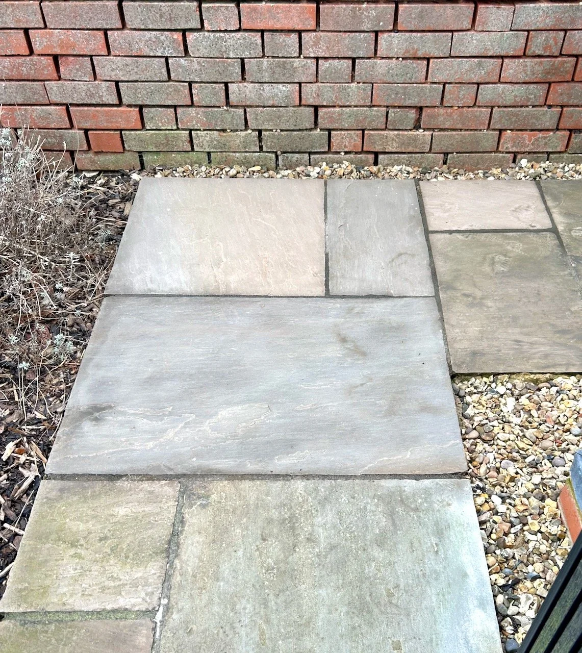 The same corner of path following cleaning with Monty Magic