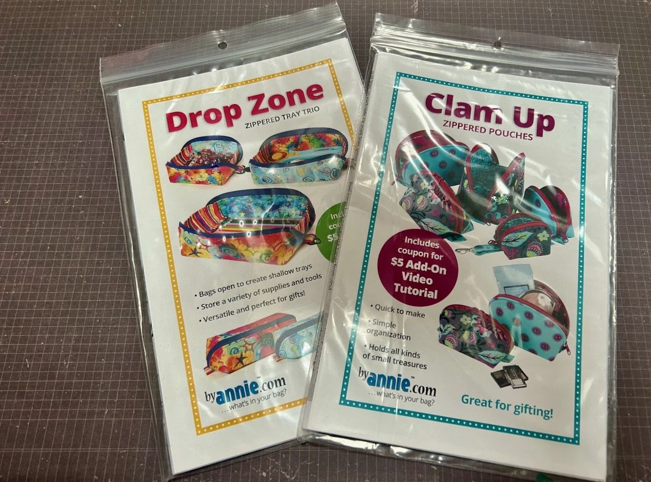 Two 'by Annie' patterns for new to me style pouches