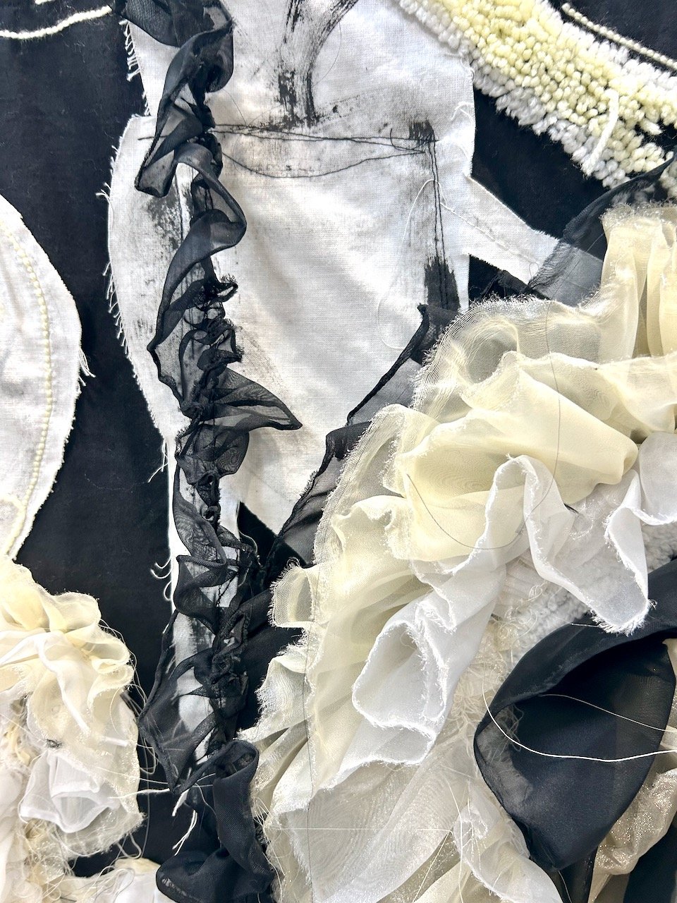 DETAIL OF SOMNAMBULIST SERIES, JOSEPH KOPIEL, FESTIVAL OF QUILTS 2025