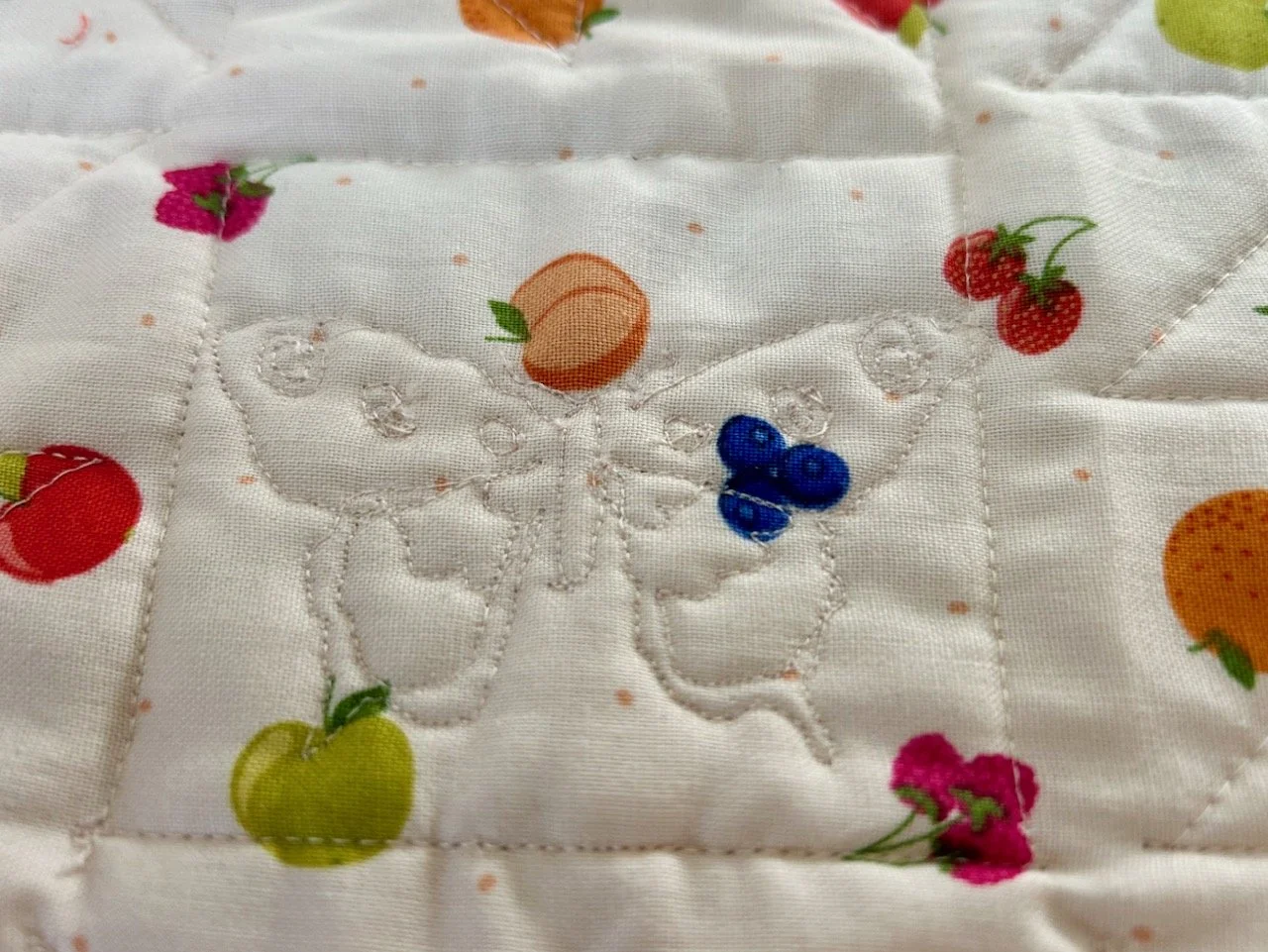 The reverse of the butterfly - the stitching is easier to see